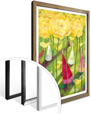 Wall-Art Poster Märchen Wandbilder Blumenwiese, Landschaft (1 St), Poster ohne Bilderrahmen