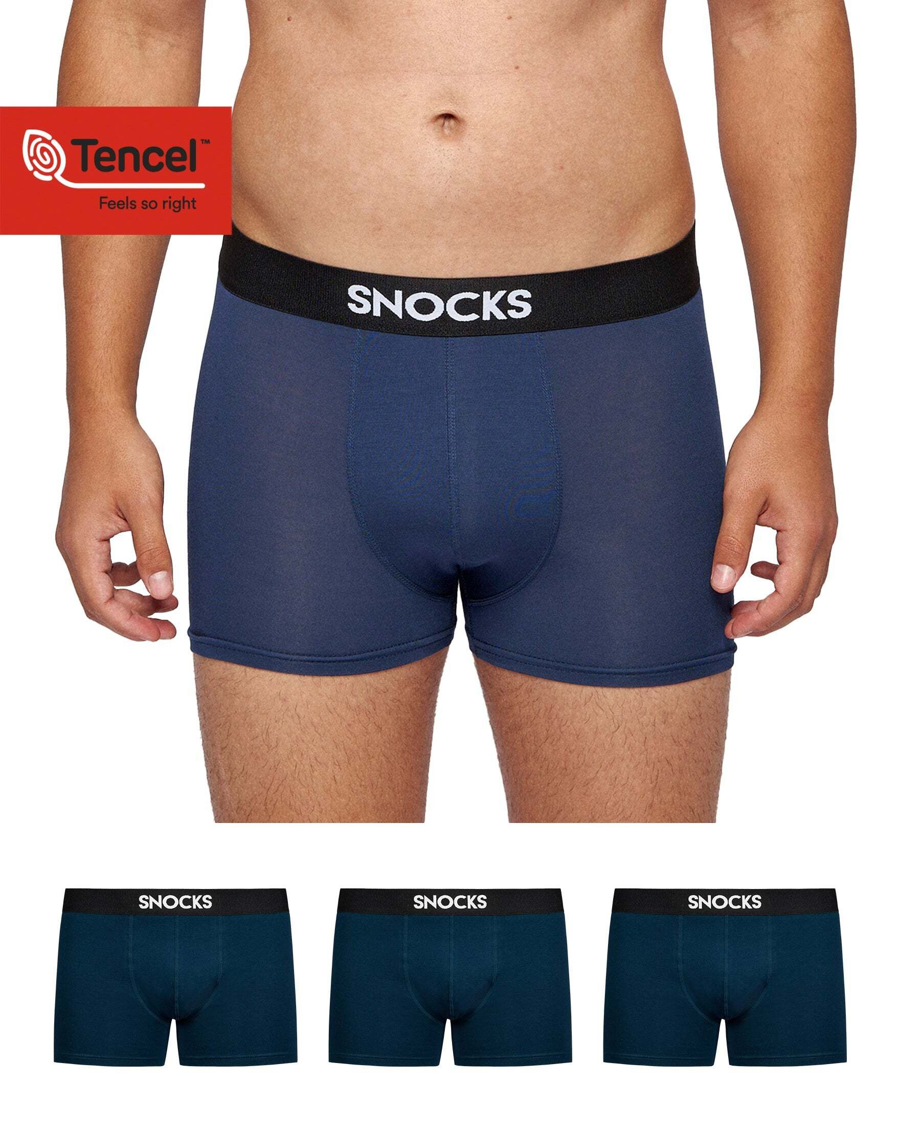SNOCKS Boxershorts aus Modal (TENCEL) Enge Herren Unterhose (3-St) besonders weich und angenehm auf der Haut