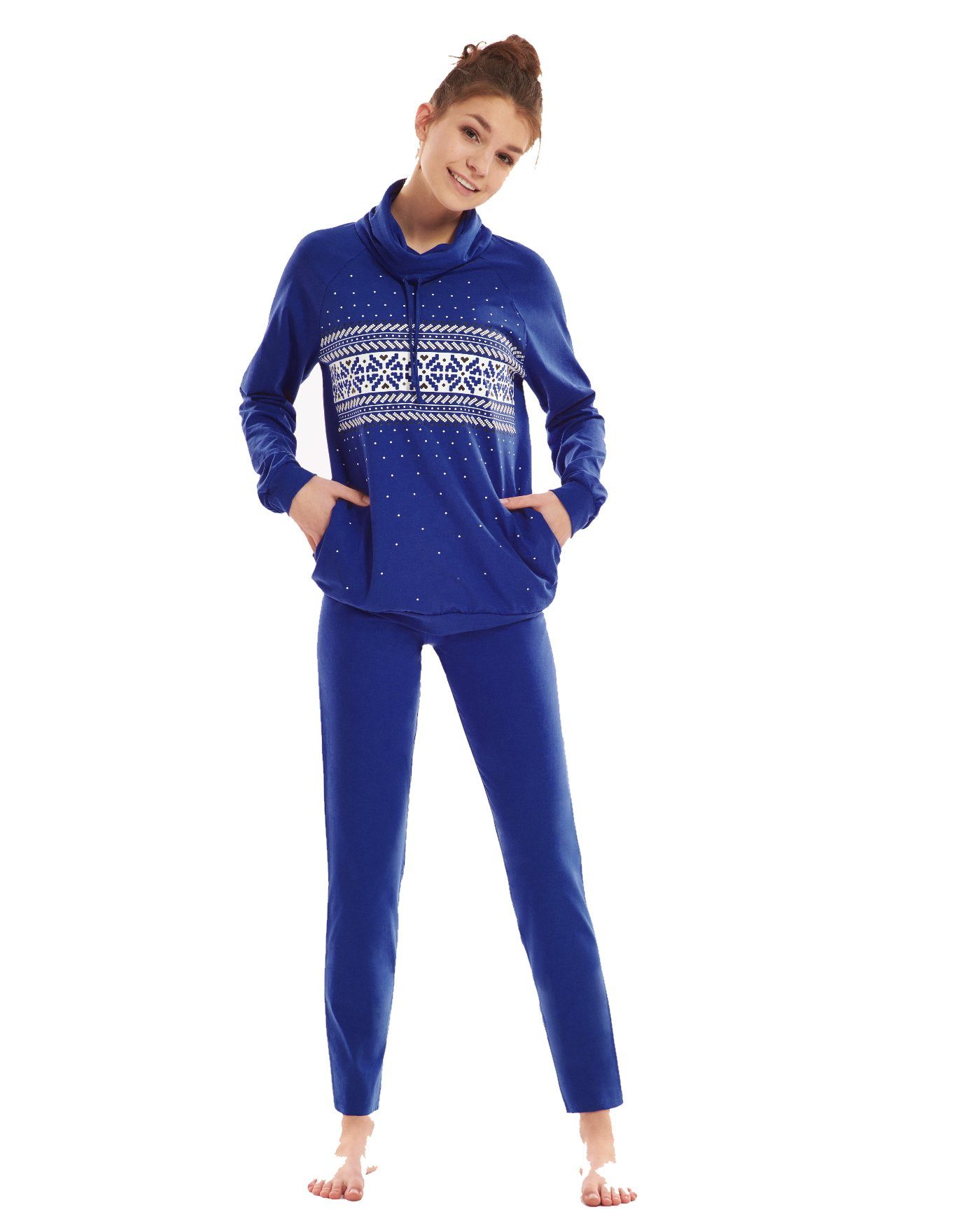 Lisca Pyjama mit Starlight Leggings rot Schlafanzug