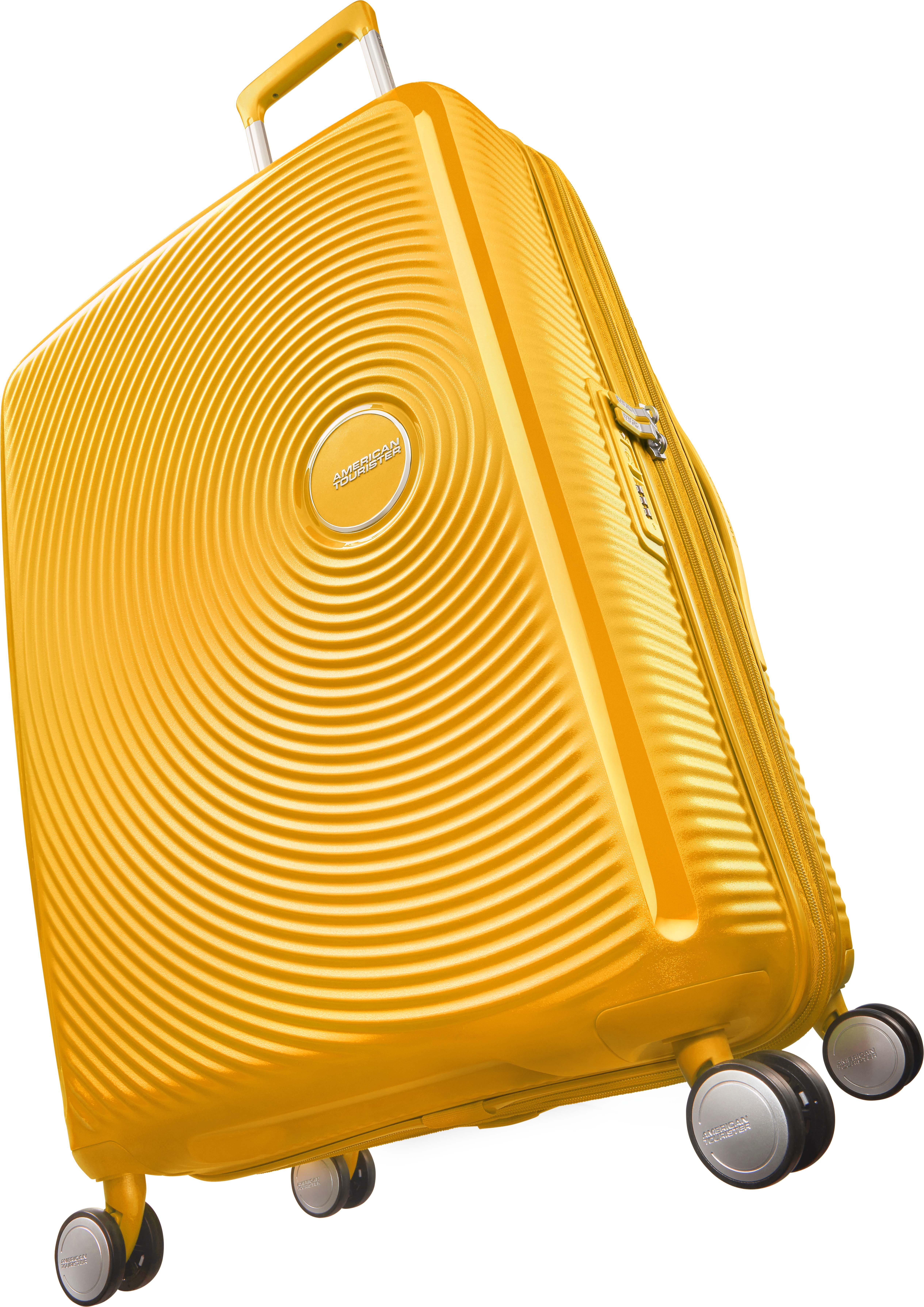 mit 4 Golden Hartschalen-Trolley Yellow American 67 Rollen, cm, Soundbox, Volumenerweiterung Tourister®