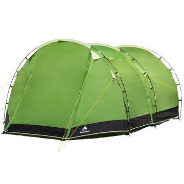 CampFeuer Tunnelzelt Zelt Super+ für 4 Personen, Grün, Tunnelzelt 3000 mm Wassersäule, Personen: 4