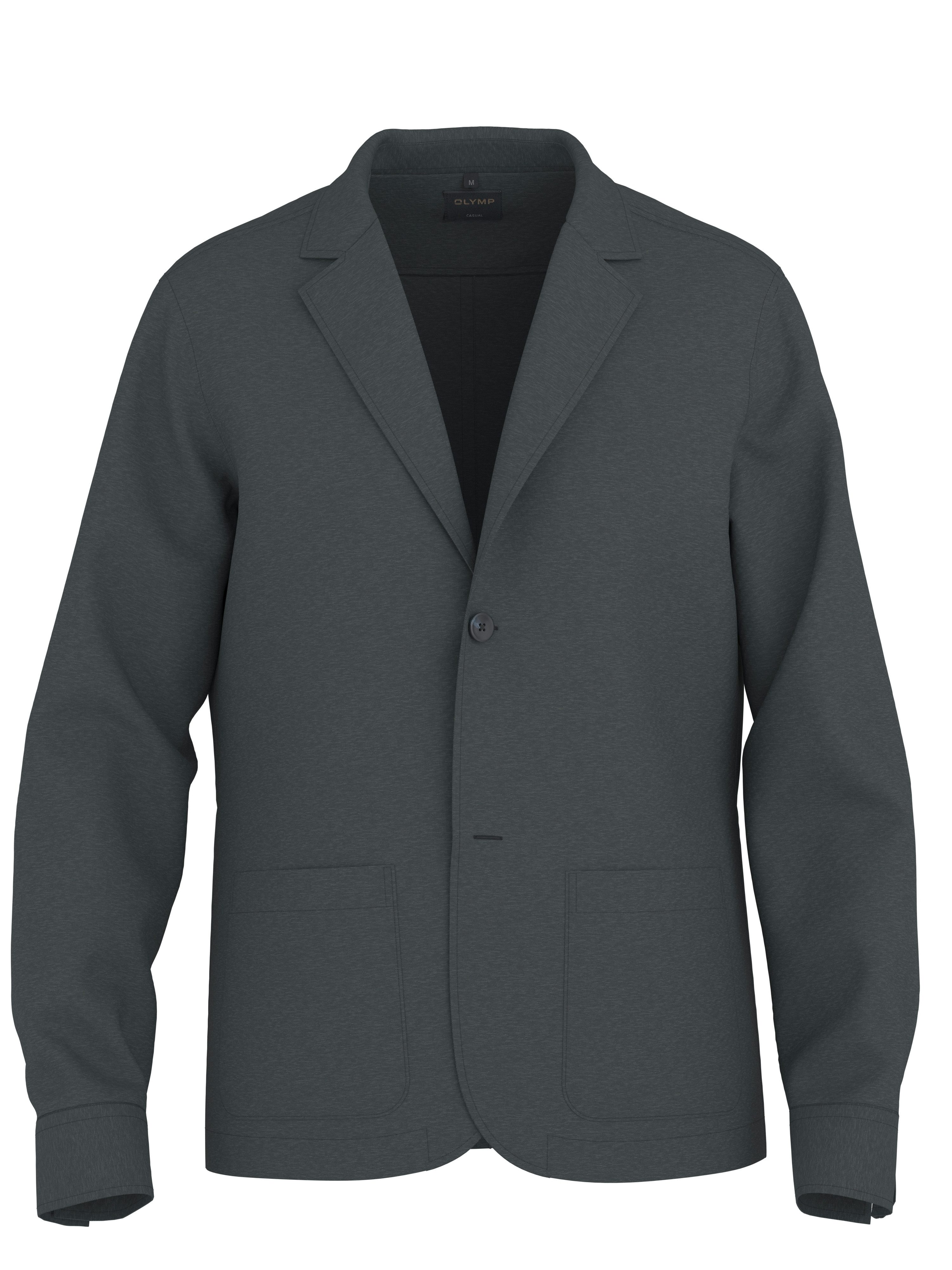 OLYMP Hemdjacke meliert und mit Leinen