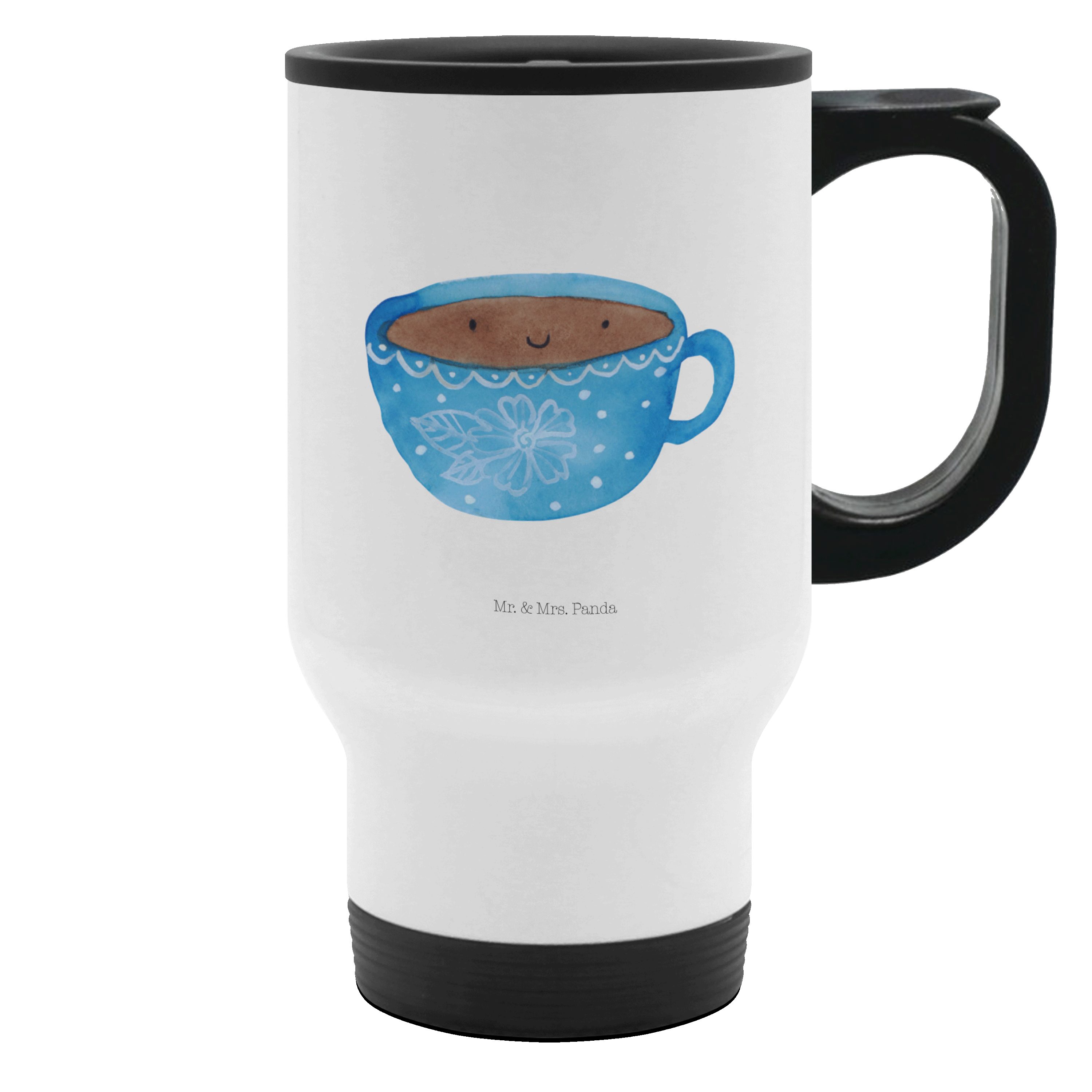 Mr. & Mrs. Panda Thermobecher Kaffee Tasse - Weiß - Geschenk, lustige Sprüche, Gute Laune, Liebe, T, Edelstahl, Perfektes Geschenk