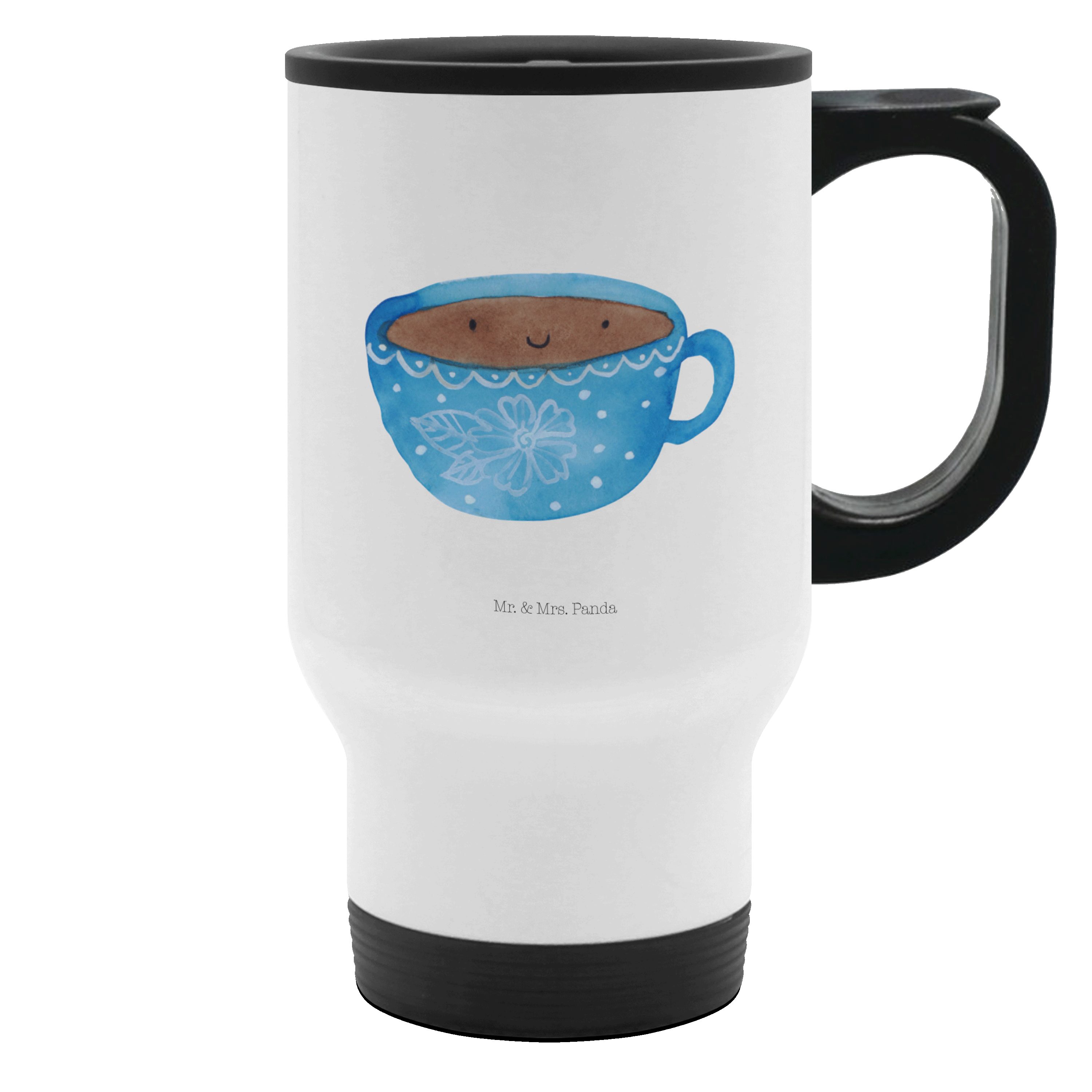 Mr. & Mrs. Panda Thermobecher Kaffee Tasse - Weiß - Geschenk, lustige Sprüche, Gute Laune, Liebe, T, Edelstahl, Langanhaltende Warmhaltefunktion
