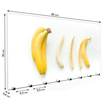 Primedeco Garderobenpaneel Magnetwand und Memoboard aus Glas Bananenschalen