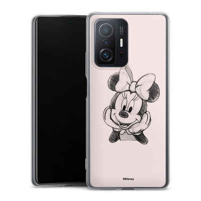 DeinDesign Handyhülle Minnie Mouse Offizielles Lizenzprodukt Disney Minnie Posing Sitting, Xiaomi 11T 5G Slim Case Silikon Hülle Ultra Dünn Schutzhülle