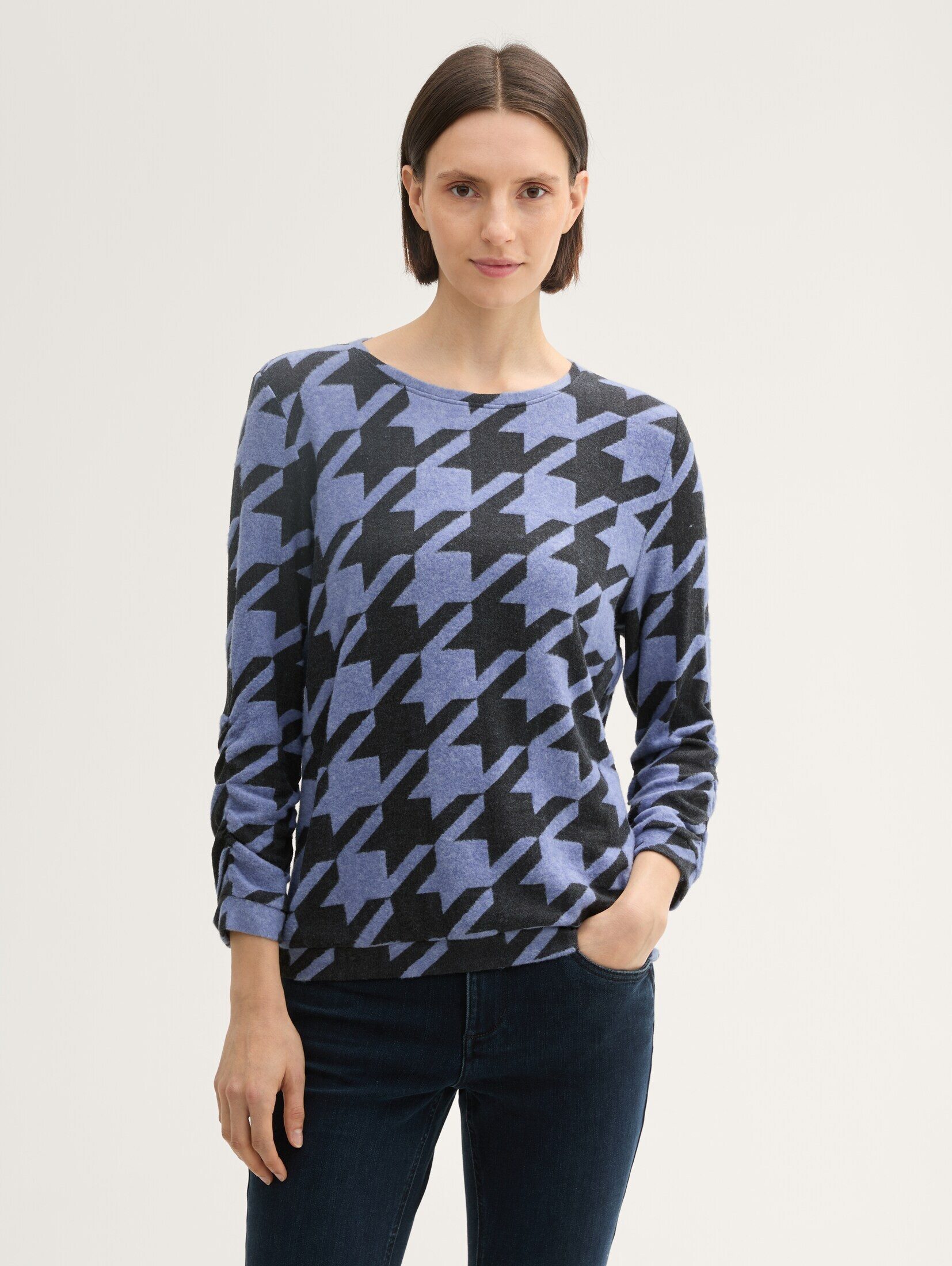 TOM TAILOR 3/4-Arm-Shirt Gemustertes 3/4-Arm-Shirt Gemustertes günstig online kaufen