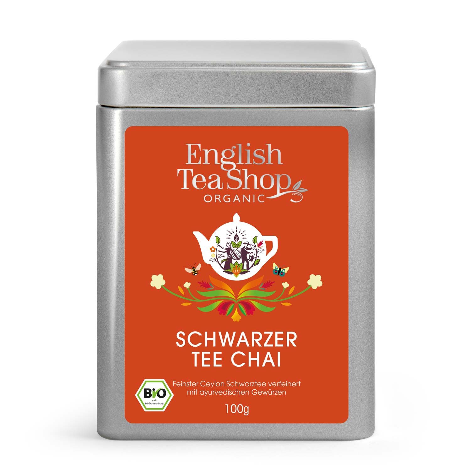 English Tea Shop Tee Schwarzer Tee Chai (Black Tea Chai), BIO, Loser Tee, 100g Dose