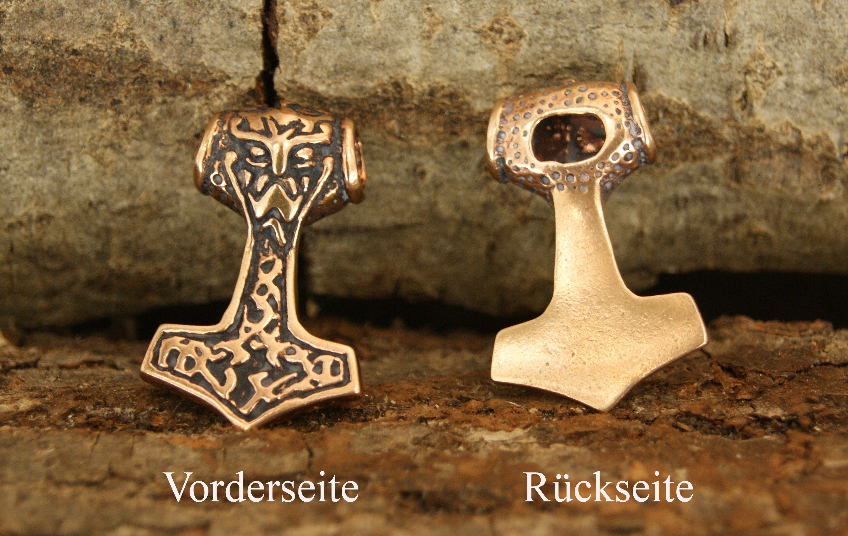 Kiss Thor Mjölnir Kettenanhänger Leather Bronze of Anhänger Thorshammer Wikinger Nordisch