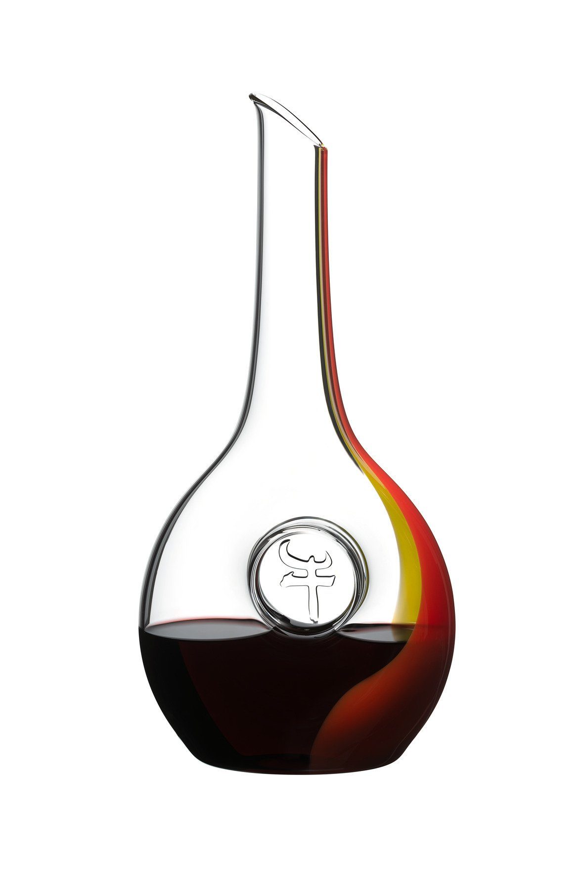 RIEDEL THE WINE GLASS COMPANY Dekanter Riedel Dekanter Year of the OX Stripe Red/Yellow