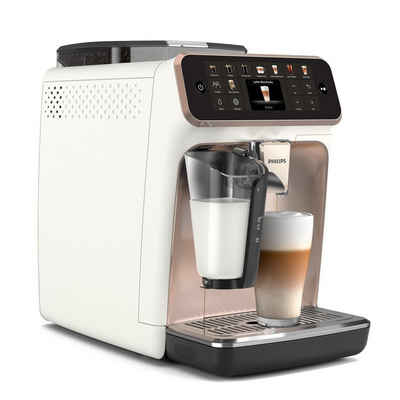 Philips Kaffeevollautomat EP5543/80 5500 Series, 20 Kaffeespezialitäten (heiß oder eisgekühlt), LatteGo-Milchsystem, SilentBrew Technologie, Weiß, rosa lackiert