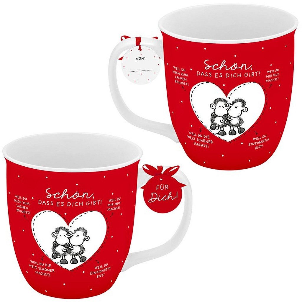 Sheepworld Tasse Kaffeetasse Kaffee Tee Tasse Becher 32cl Geschenk Sheepworld WEIL, Porzellan