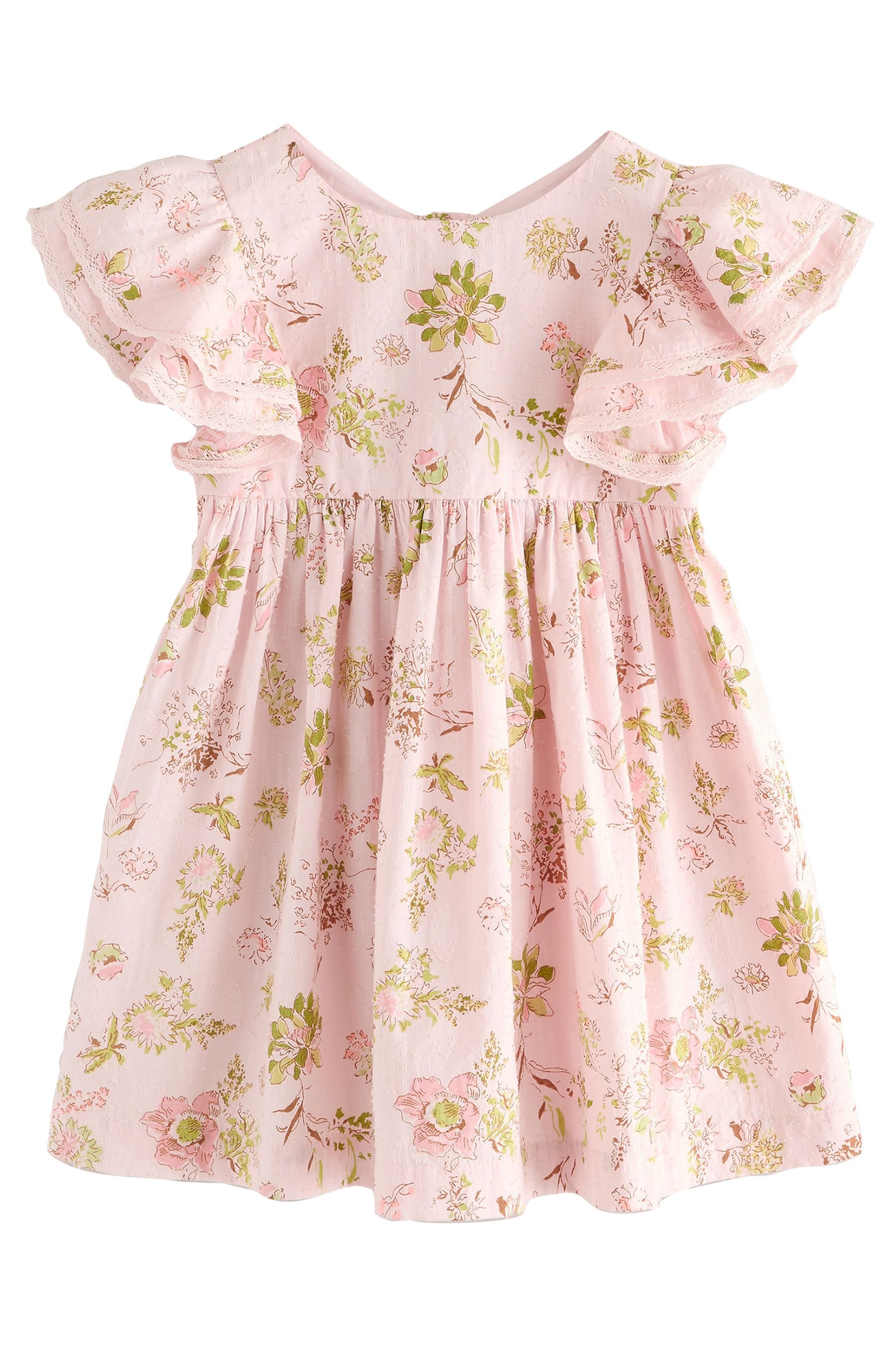 Next Sommerkleid Kleid mit Flügelärmeln aus günstig online kaufen