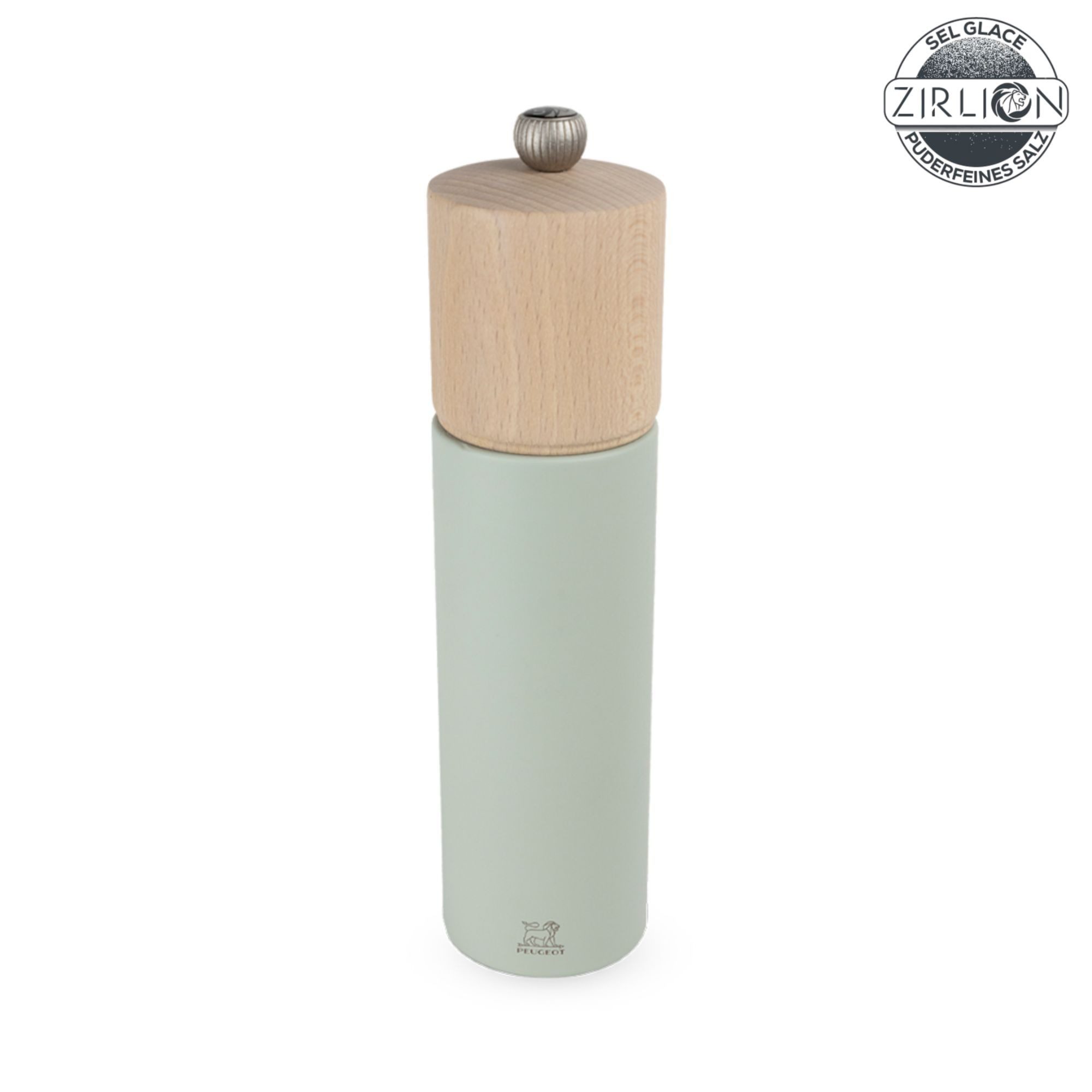 PEUGEOT Salzmühle BOREAL 21cm Zirkonia-Mahlwerk Buchenholz Salbeigrün Manuell