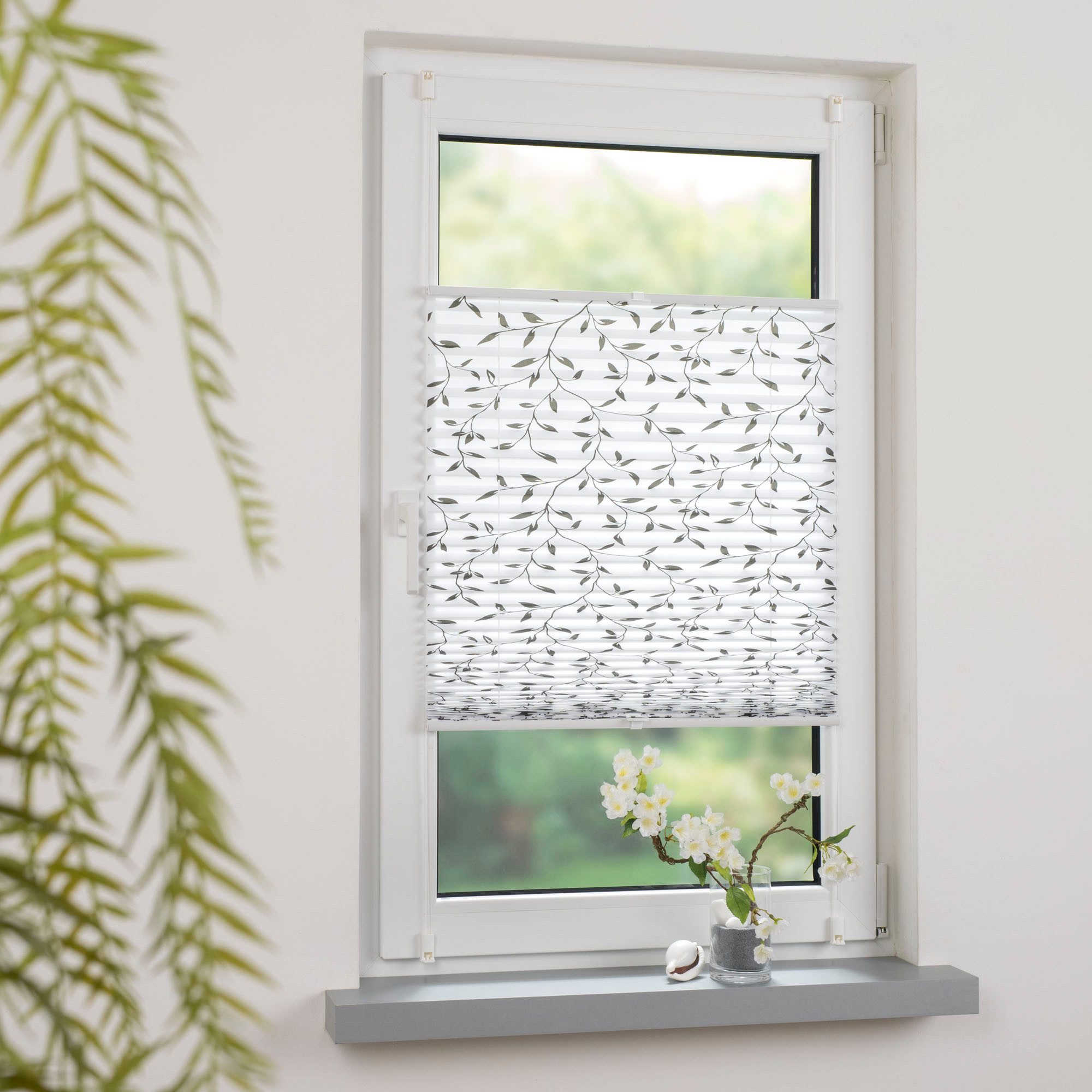 HOMBERA Plissee "Ranke", Lichtschutz, ohne Bohren oder Schrauben, verspannt günstig online kaufen