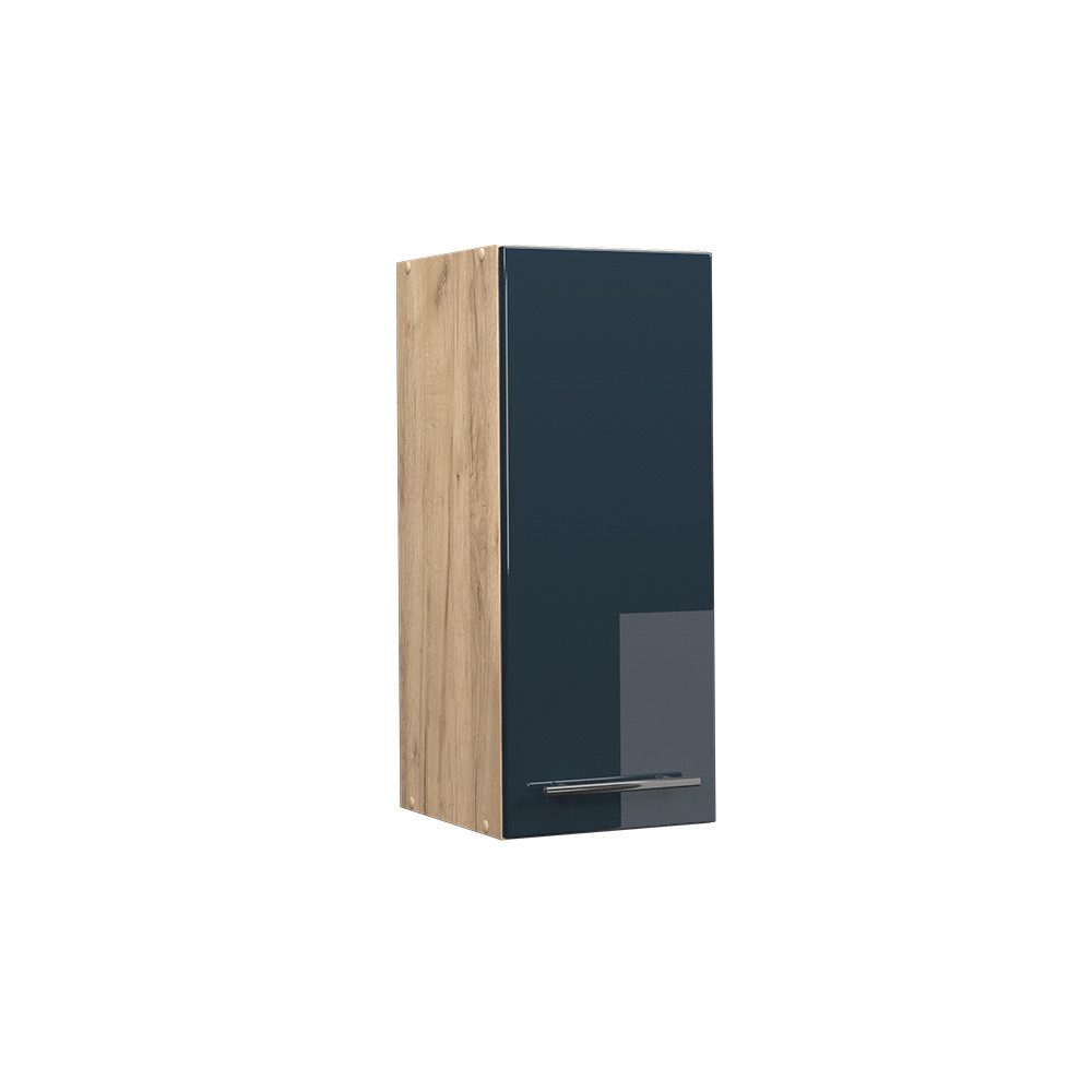 Vicco Hängeschrank Fame-Line, Dunkelblau Hochglanz/Goldkraft Eiche, günstig online kaufen