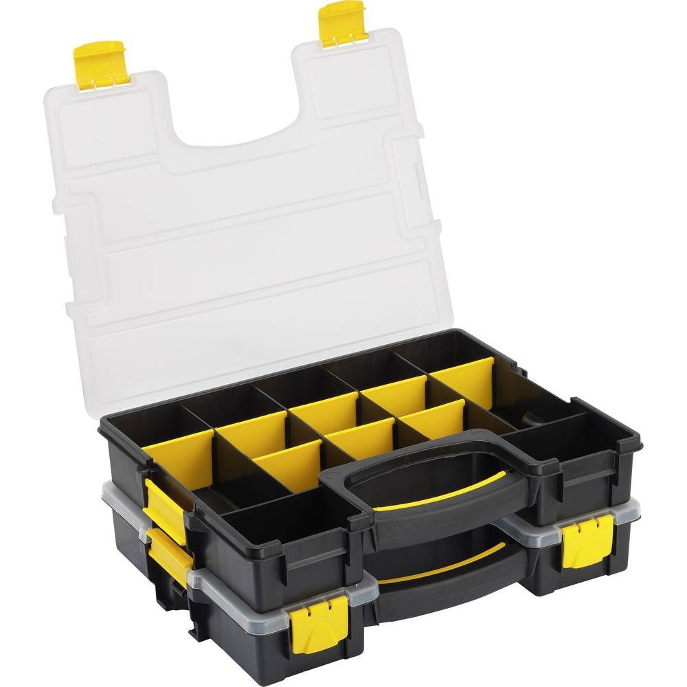 TOOLCRAFT Sortimentskasten Sortimentsbox (L x B x H) 370 x 286 x 140 mm Anzahl Fächer: 15
