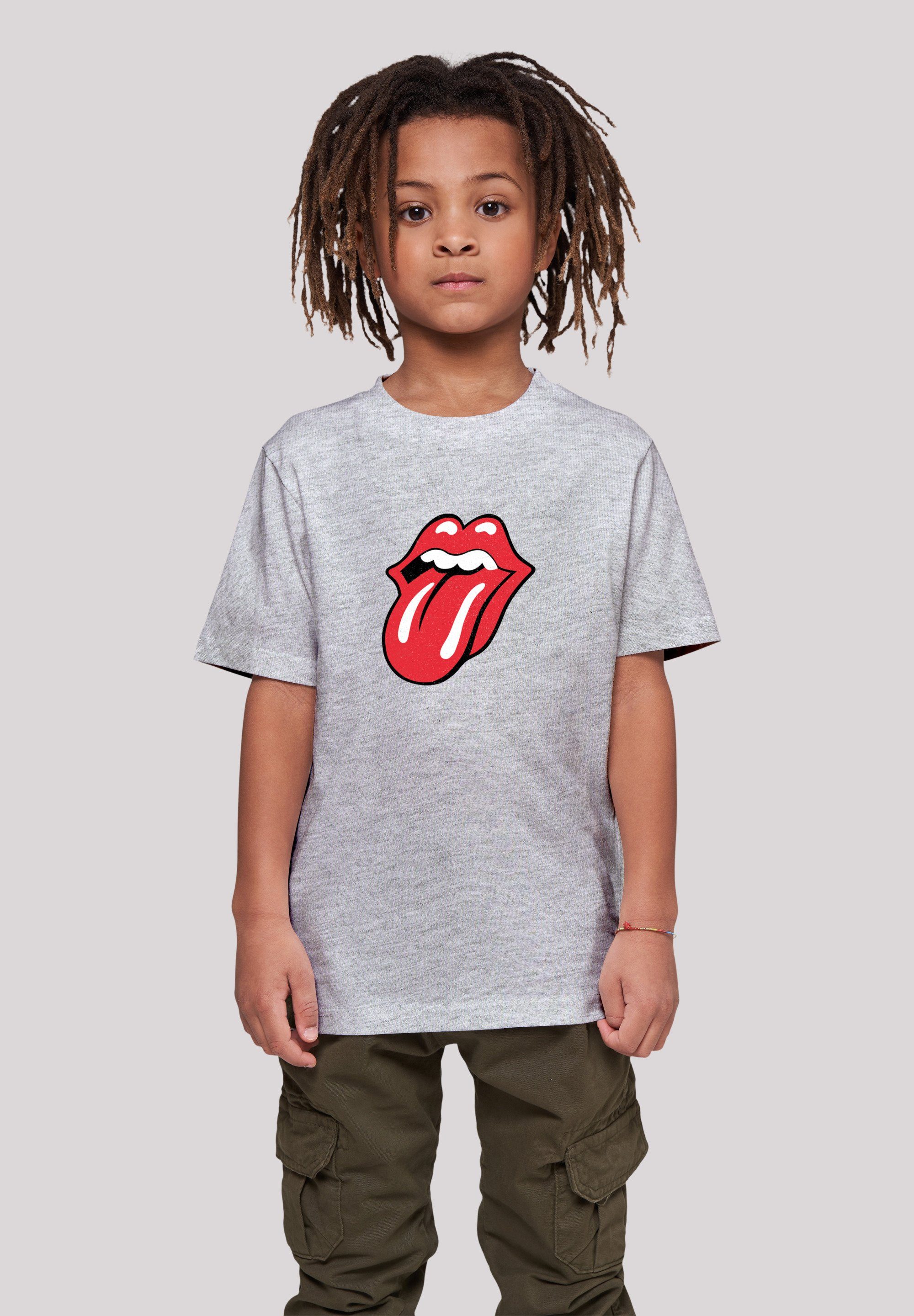 Stones Rolling F4NT4STIC T-Shirt T-Shirt Zunge Rolling The The Print, lizenziertes Offiziell Stones Rot