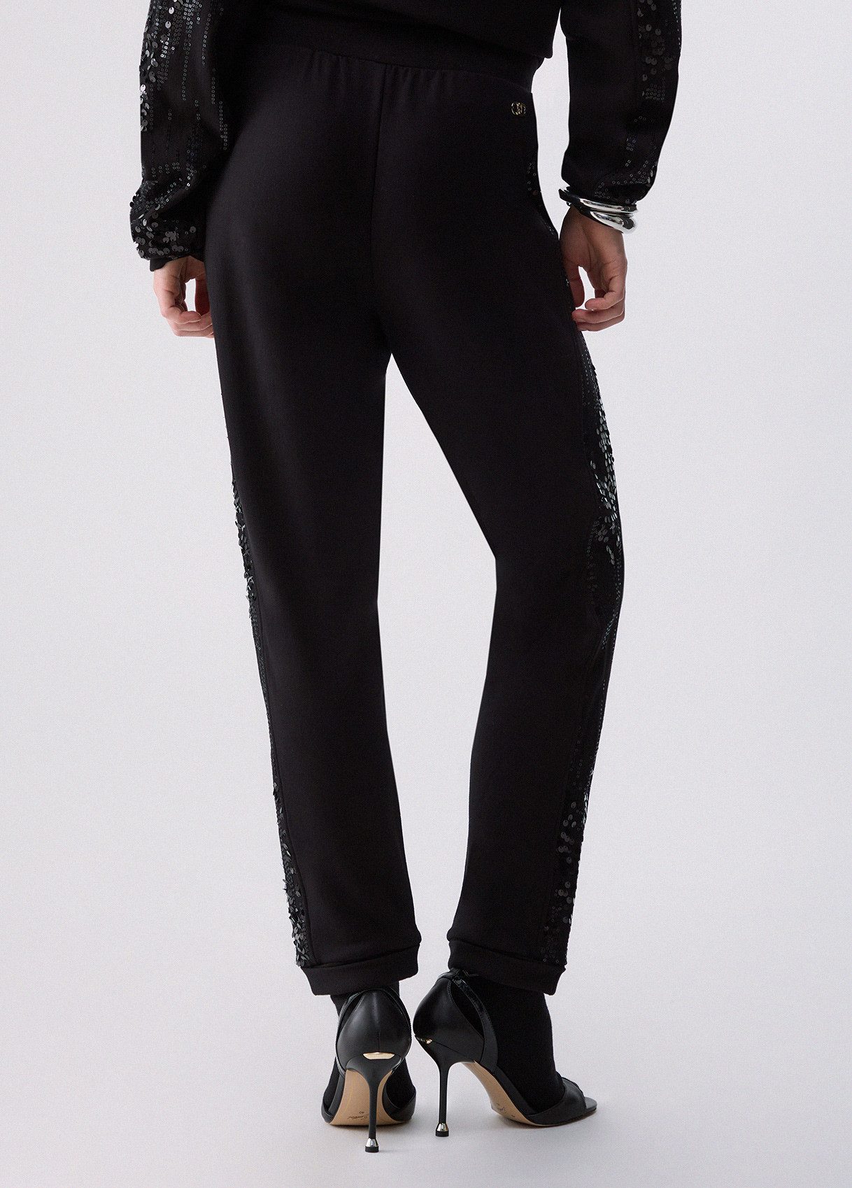 Liu Jo Jogg Pants Modische Jogg Pants mit seitlichen Pailletten für Damen - Damenhose – Bild 3 von 5