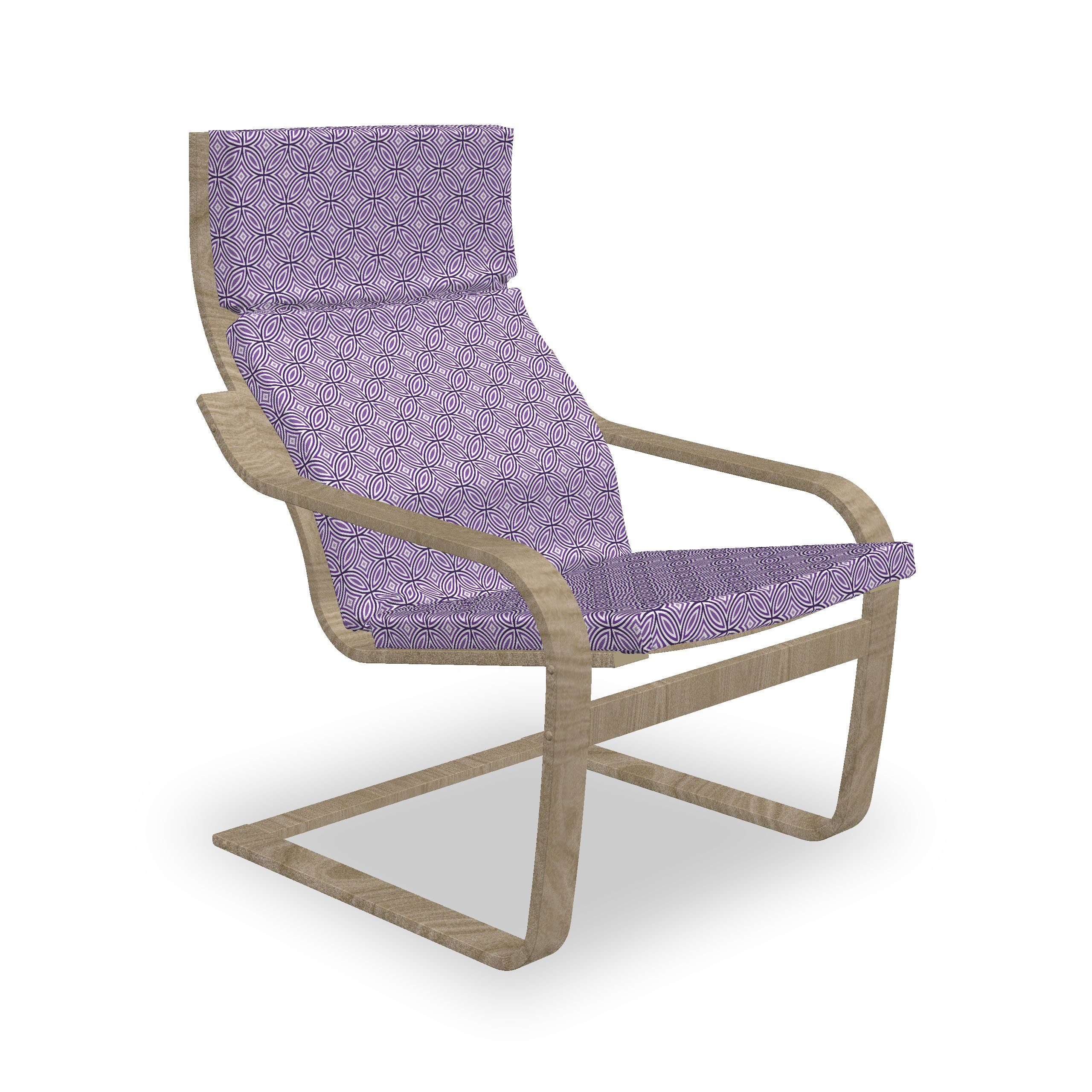 Abakuhaus Stuhlkissen Sitzkissen mit Reißverschluss, Geometrische mit Hakenschlaufe Stuhlkissen Filigrane Abstrakt Formen und