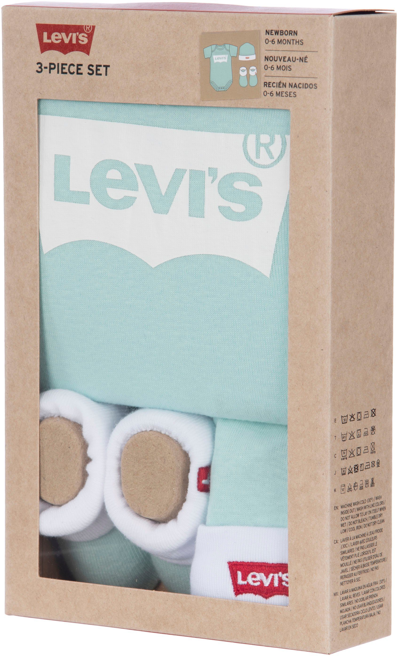 Levi's® Neugeborenen-Geschenkset Kids UNISEX türkis (Set, 3-tlg) Body