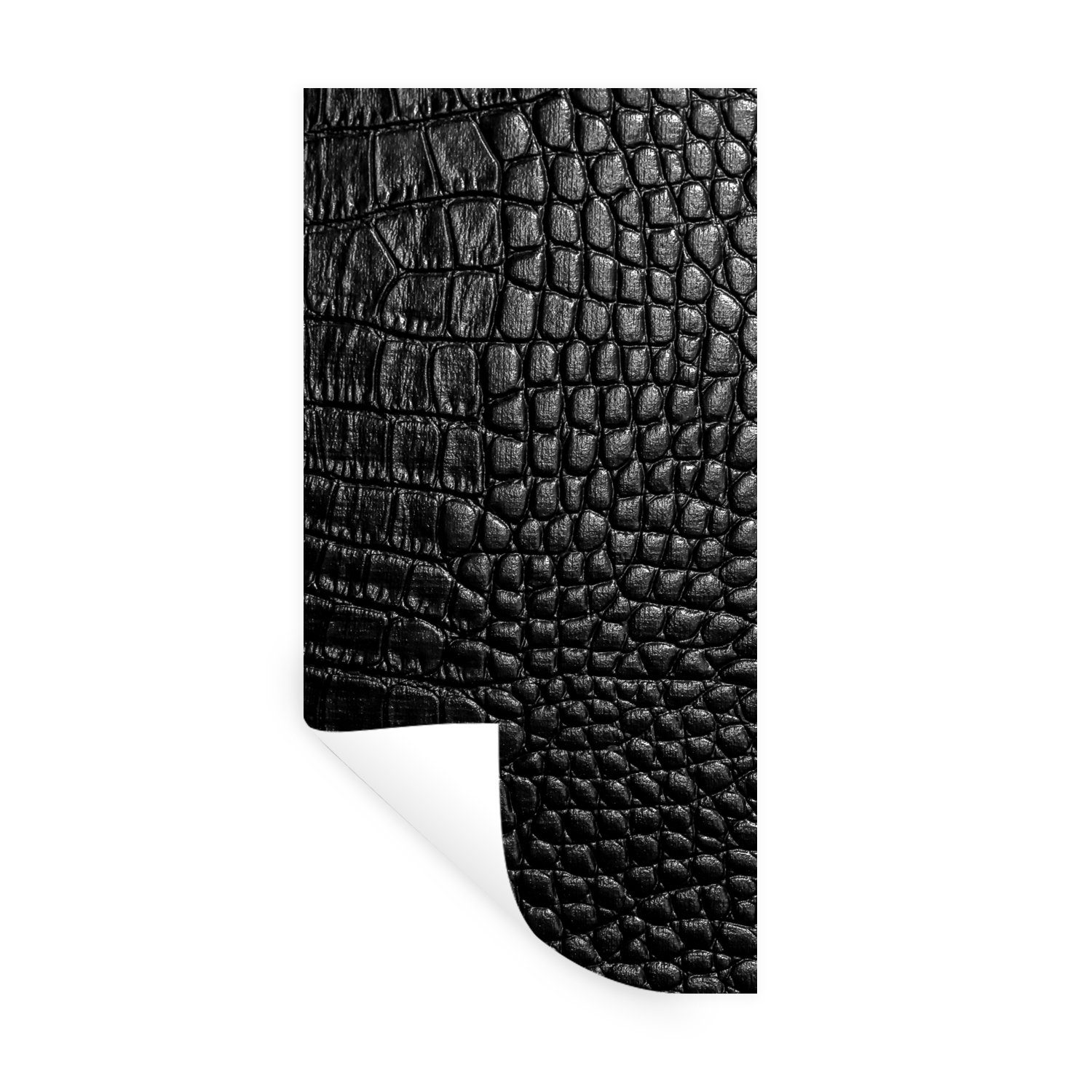 MuchoWow Wandsticker Leder - Strukturiert - Schwarz - Grau (1 St), Wanddeko, Aufkleber für die Schlafzimmer, Wohnzimmer, Wandtattoo