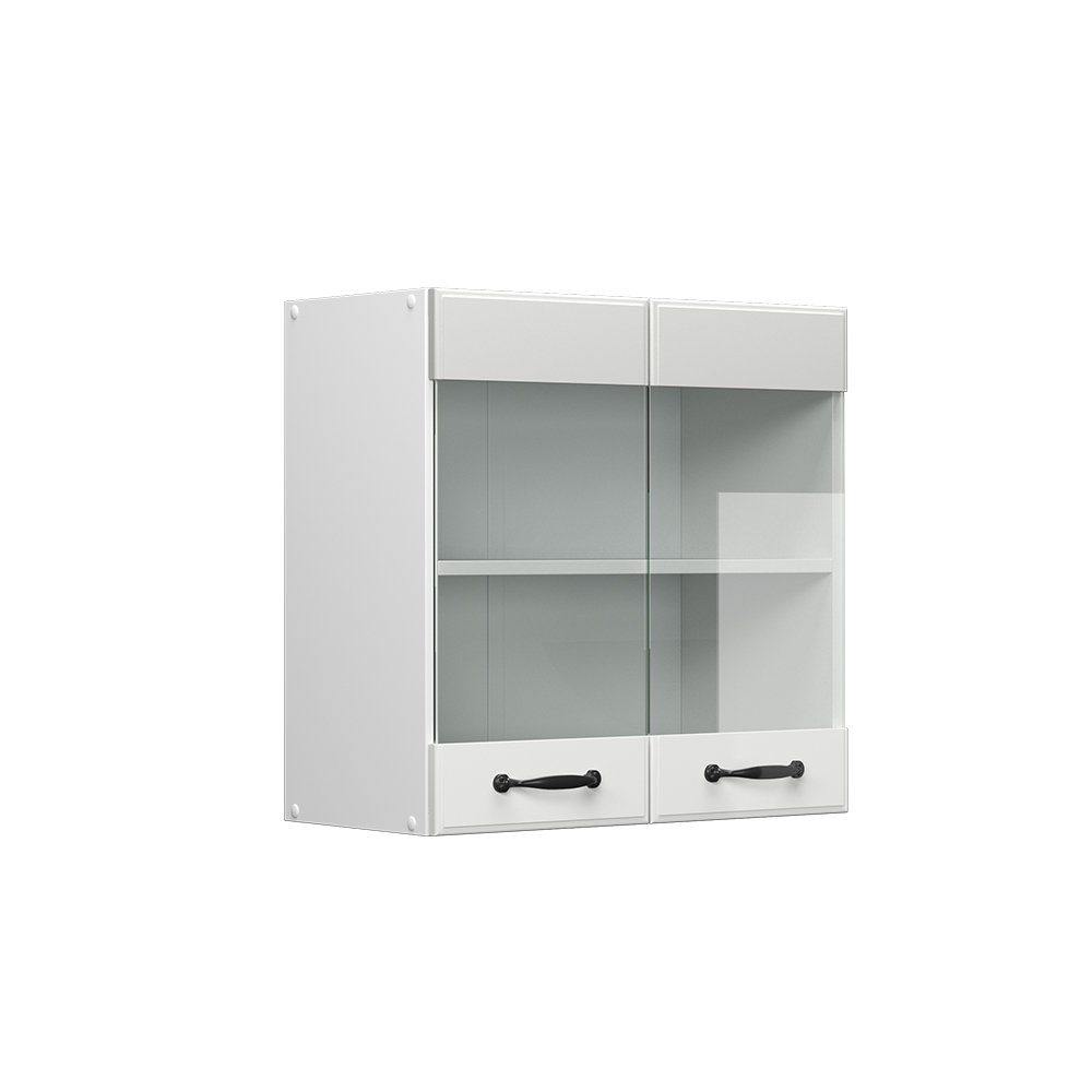 Vicco Glashängeschrank R-Line, Weiß Landhaus/Weiß, 60 günstig online kaufen
