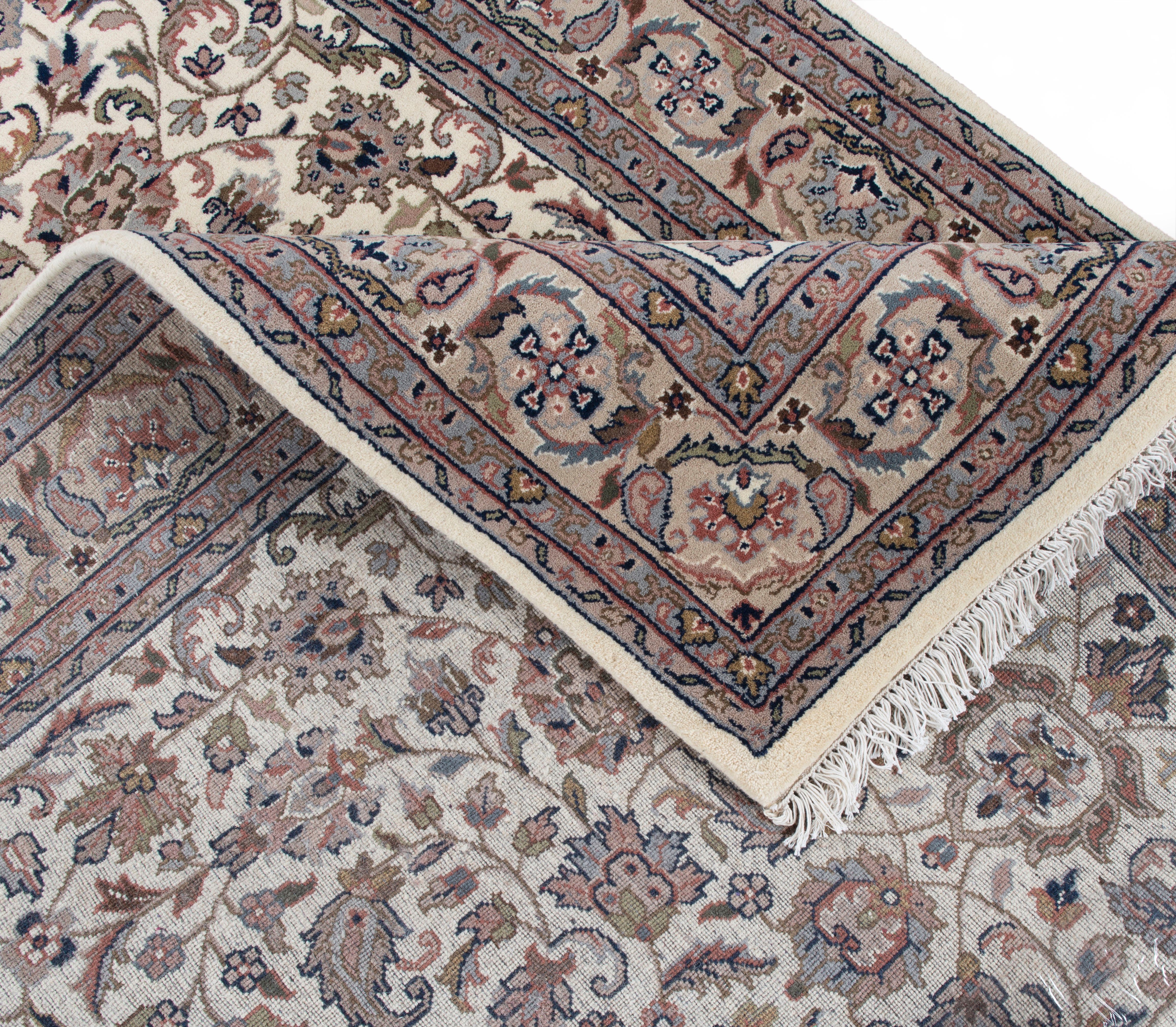 THEKO Orientteppich Benares Isfahan, rechteckig, Höhe: 12 mm, reine Wolle, handgeknüpft, mit Fransen