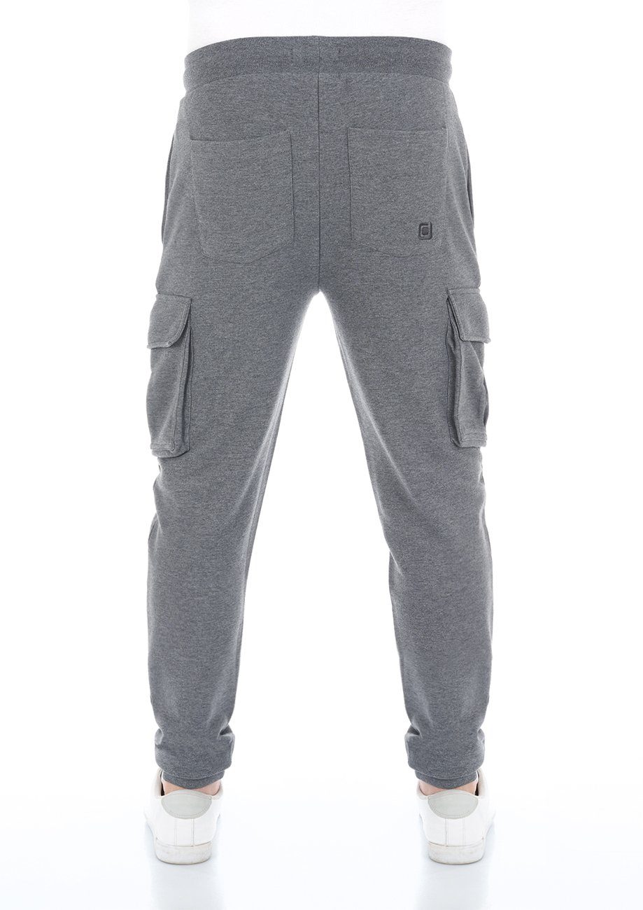 riverso Sweathose Herren Trainigshose RIVLars Slim Fit Jogginghose mit Cargotaschen