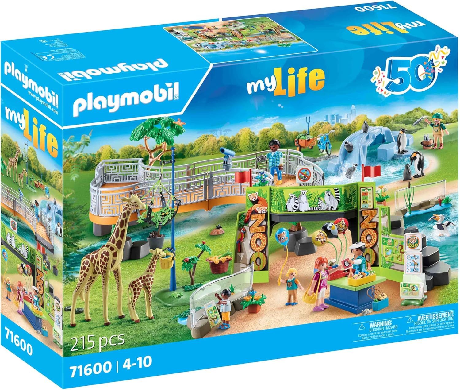 Playmobil® Mein großer Erlebnis-Zoo Spielbausteine, (Set, 1 St., 1 Playmobil Spielset), 1x Playmobil; 1x Anleitung; 1x Zubehörteile