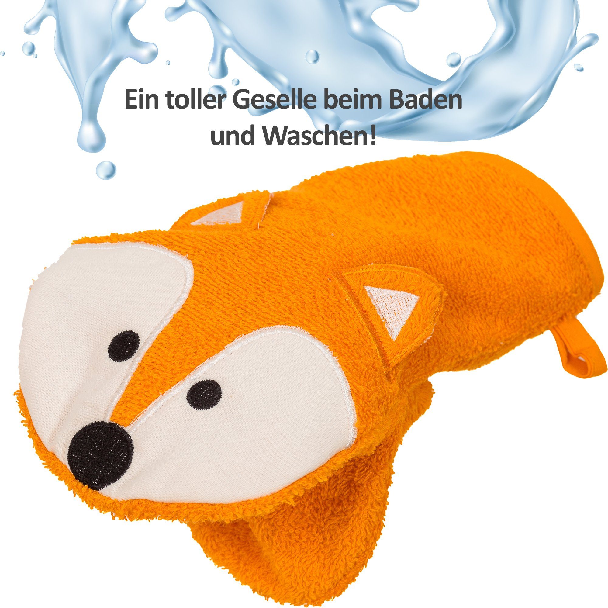 made Waschlappen (1-tlg), Smithy Spiel-Waschhandschuh Fuchs Europe in