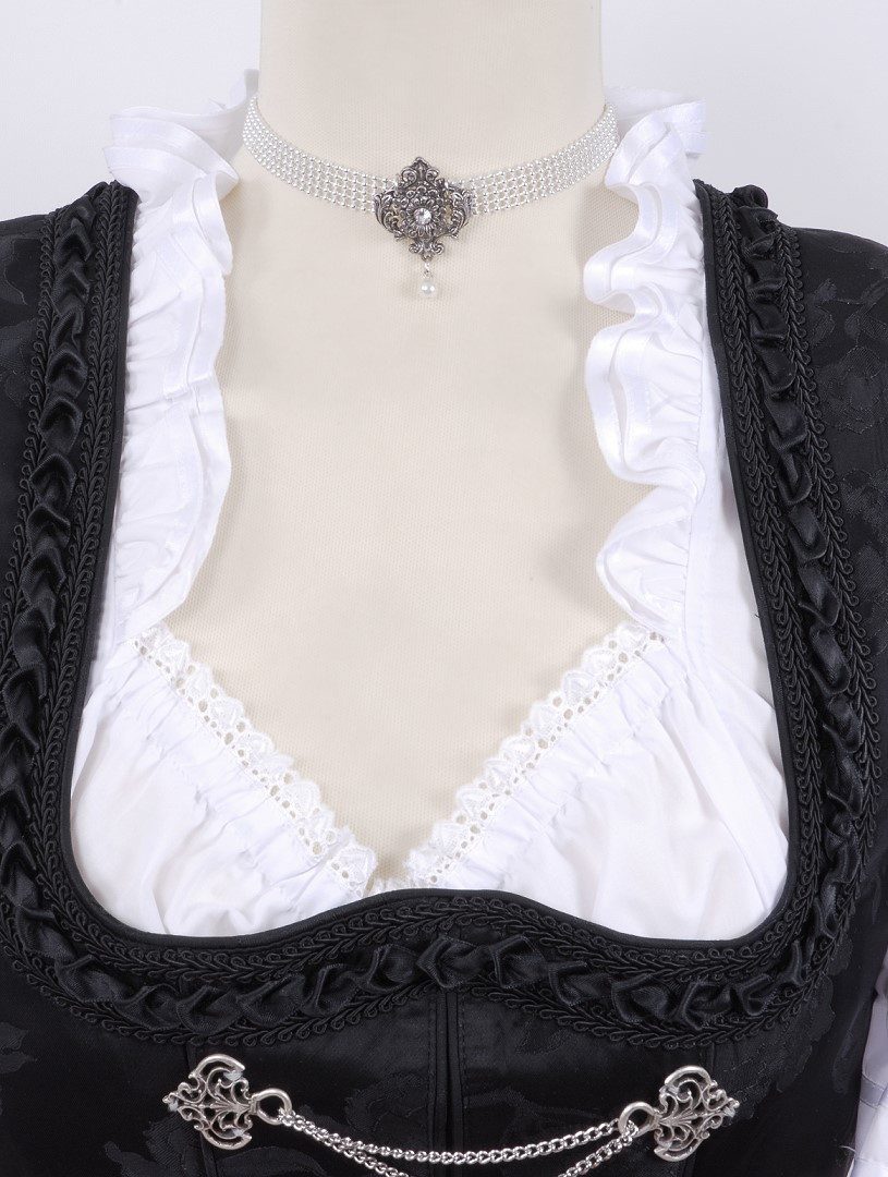 Moschen-Bayern Collier Trachtenschmuck Dirndlkette Kropfband Kropfkette Trachtenkette Silber, "echt versilbert" – Bild 3 von 3
