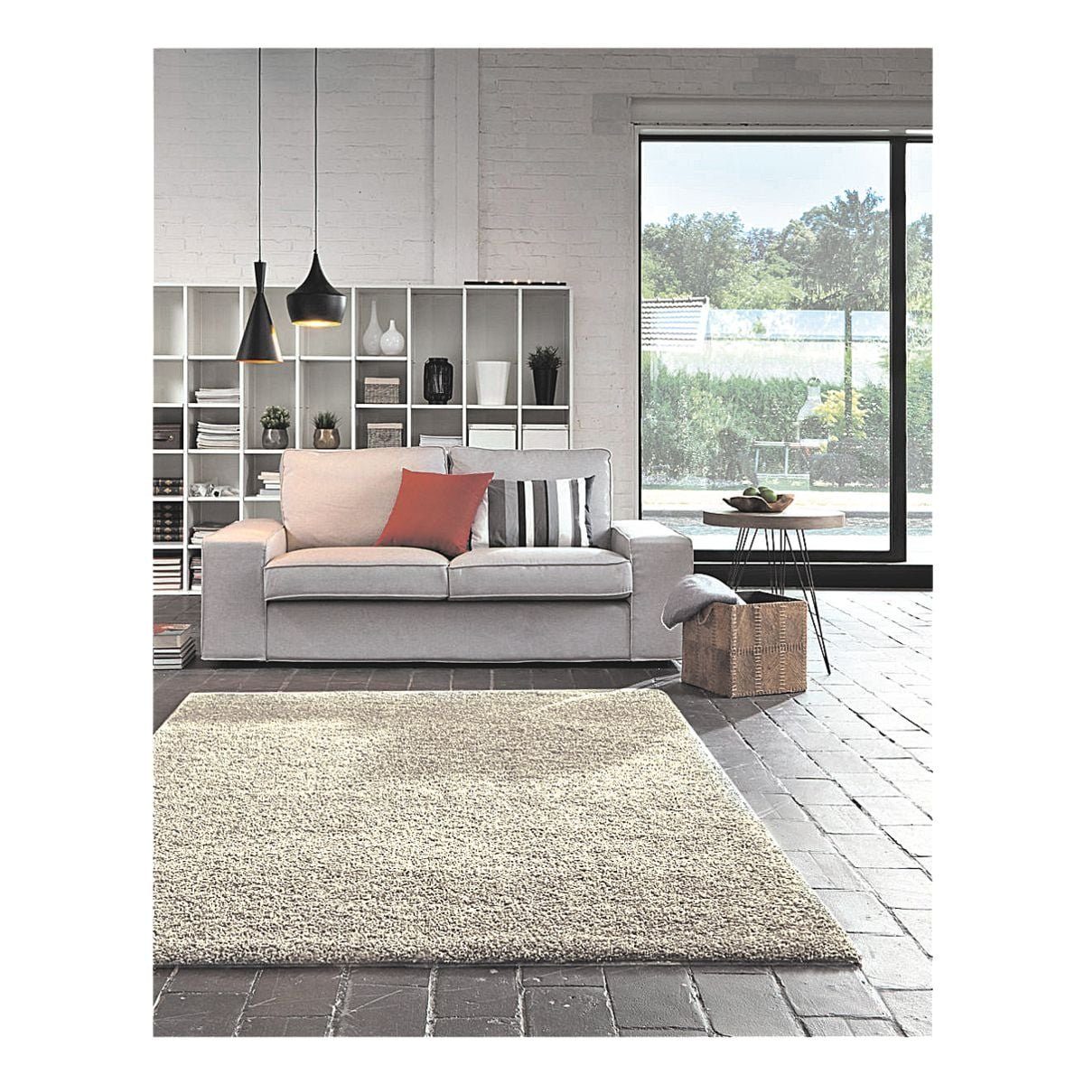 PAPERFLOW Hochflor-Teppich Dolce, rechteckig, zweifarbig getuftet, fusselt nicht