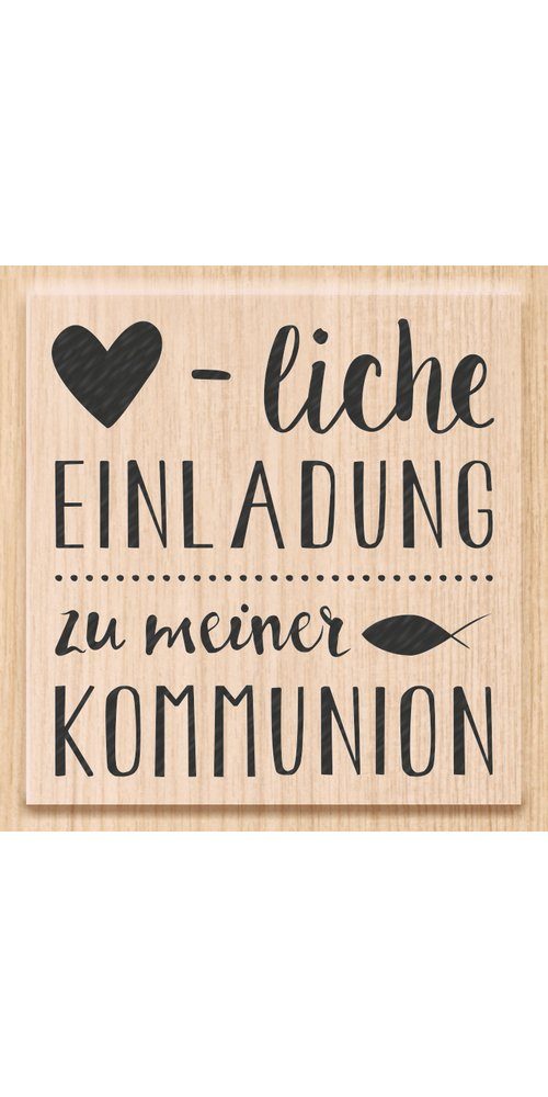Heyda Stempel Herzliche Einladung Kommunion, 5,5 cm x 6 cm