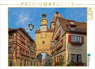 CALVENDO Puzzle CALVENDO Puzzle Rödergasse, Rothenburg ob der Tauber 1000 Teile Lege-Größe 64 x 48 cm Foto-Puzzle Bild von Siegfried Kuttig, 1000 Puzzleteile