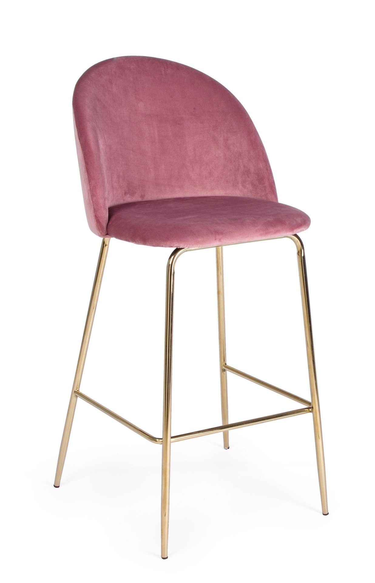 Barhocker Carry 2er-Set aus Samt, Rosa