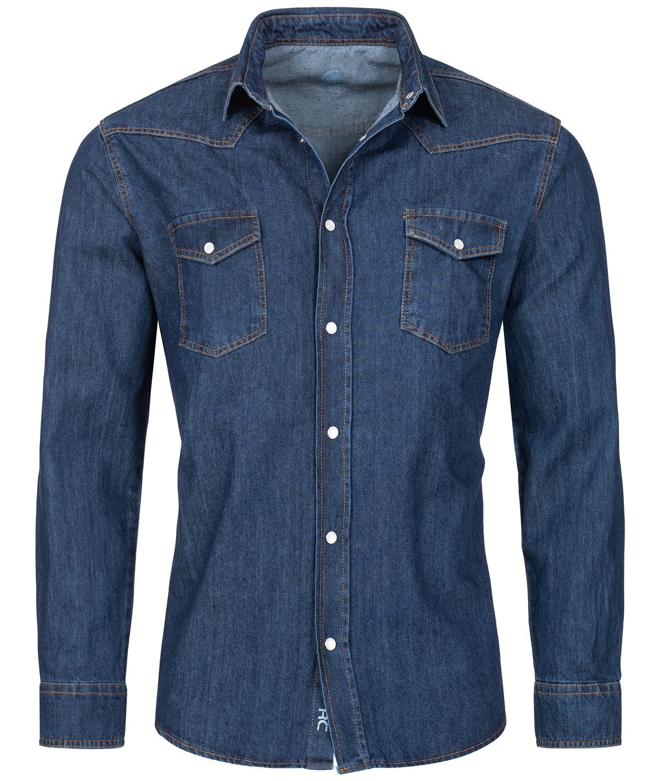 Rock Creek Jeanshemd Herren Jeanshemd Blau H-270