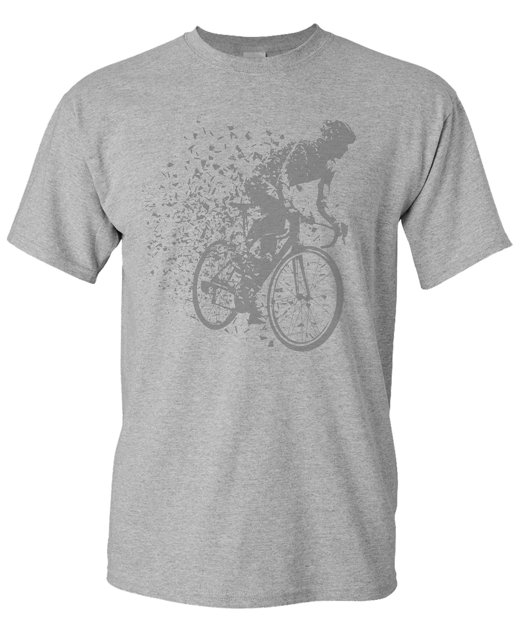 Print-Shirt Fahrrad T-Shirt: „Fahrrad Partikel“ - für Rennrad Gravelbike Radfahrer