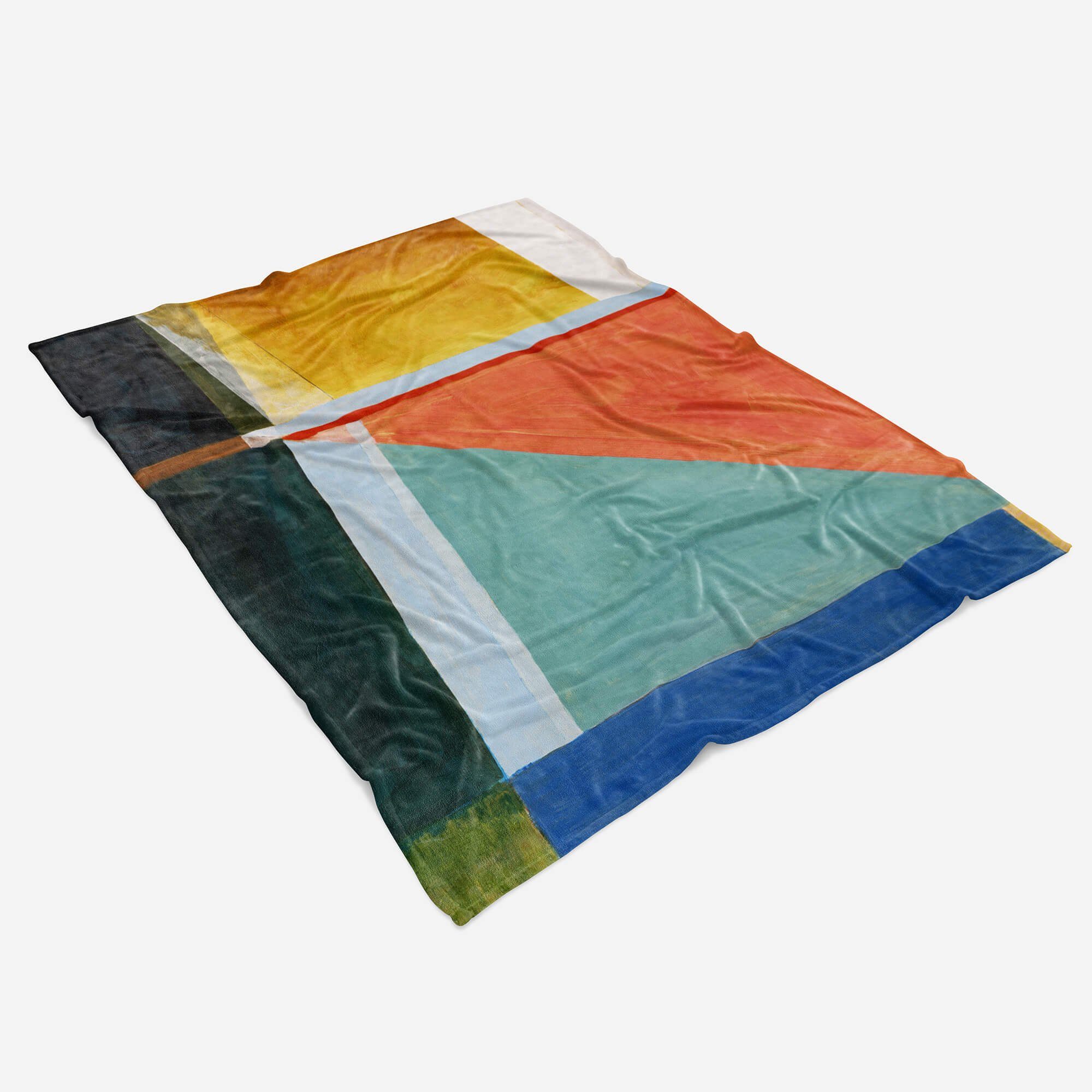 Sinus Art Handtücher Handtuch Strandhandtuch mit Kuscheldecke Formen, Abstrakt Saunatuch Handtuch Baumwolle-Polyester-Mix Fotomotiv Farben (1-St)