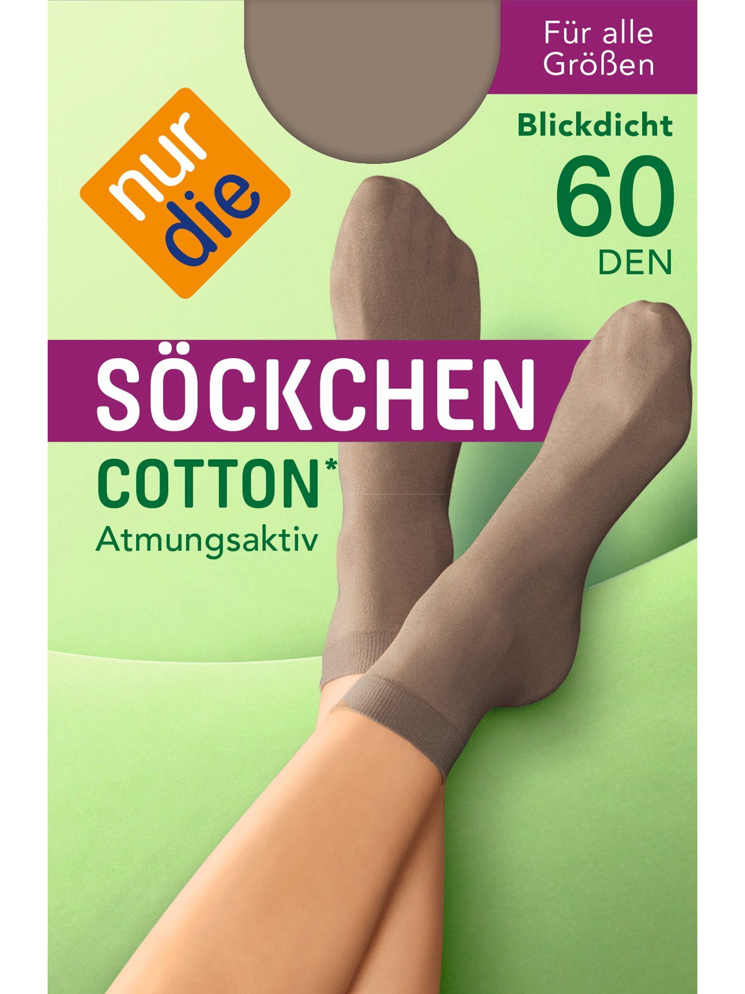 Nur Die Füßlinge Cotton 60 DEN (1-Paar) sinfonie