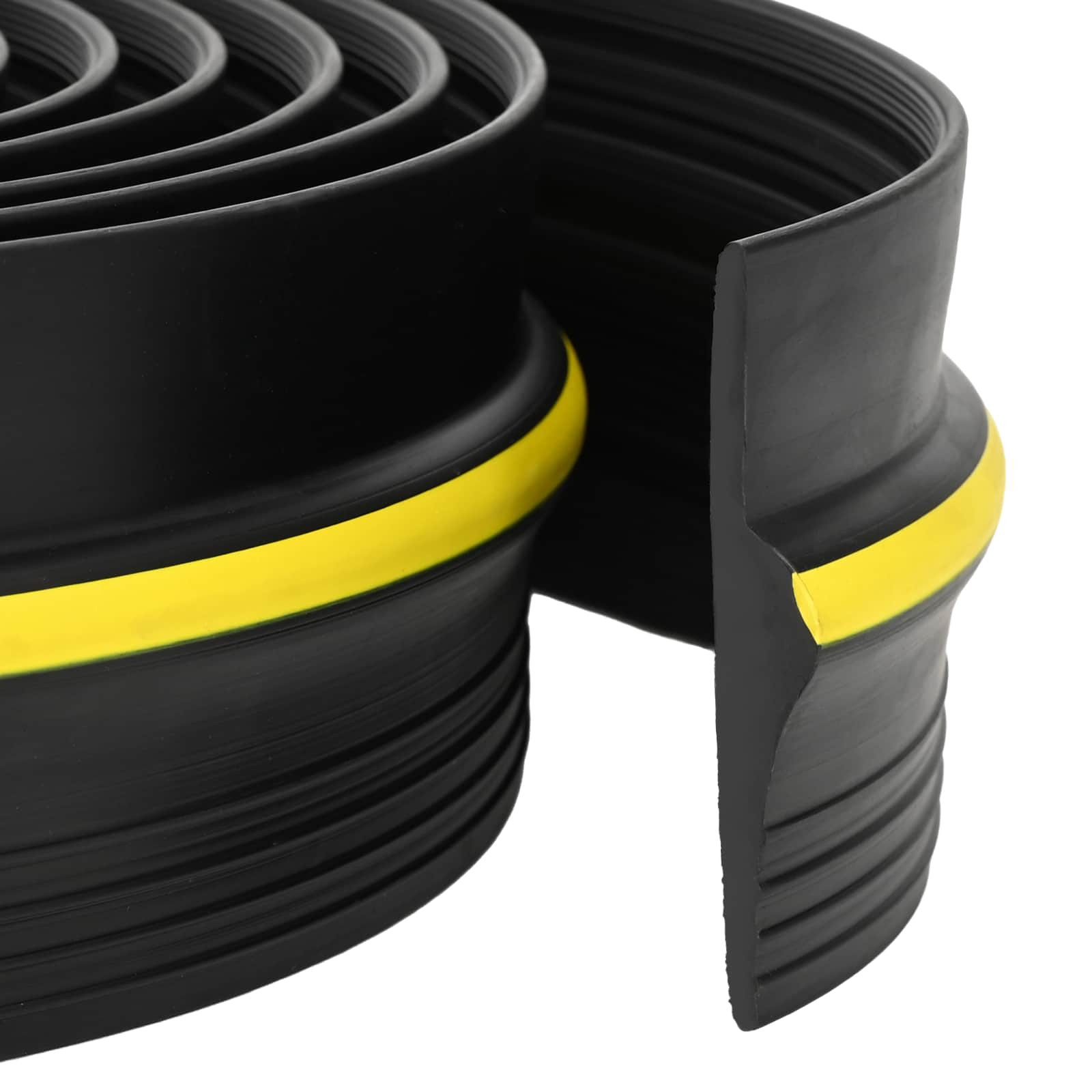 vidaXL Türbeschlag Bodenabdichtung für die Garage Schwarz und Gelb PVC (1 St)