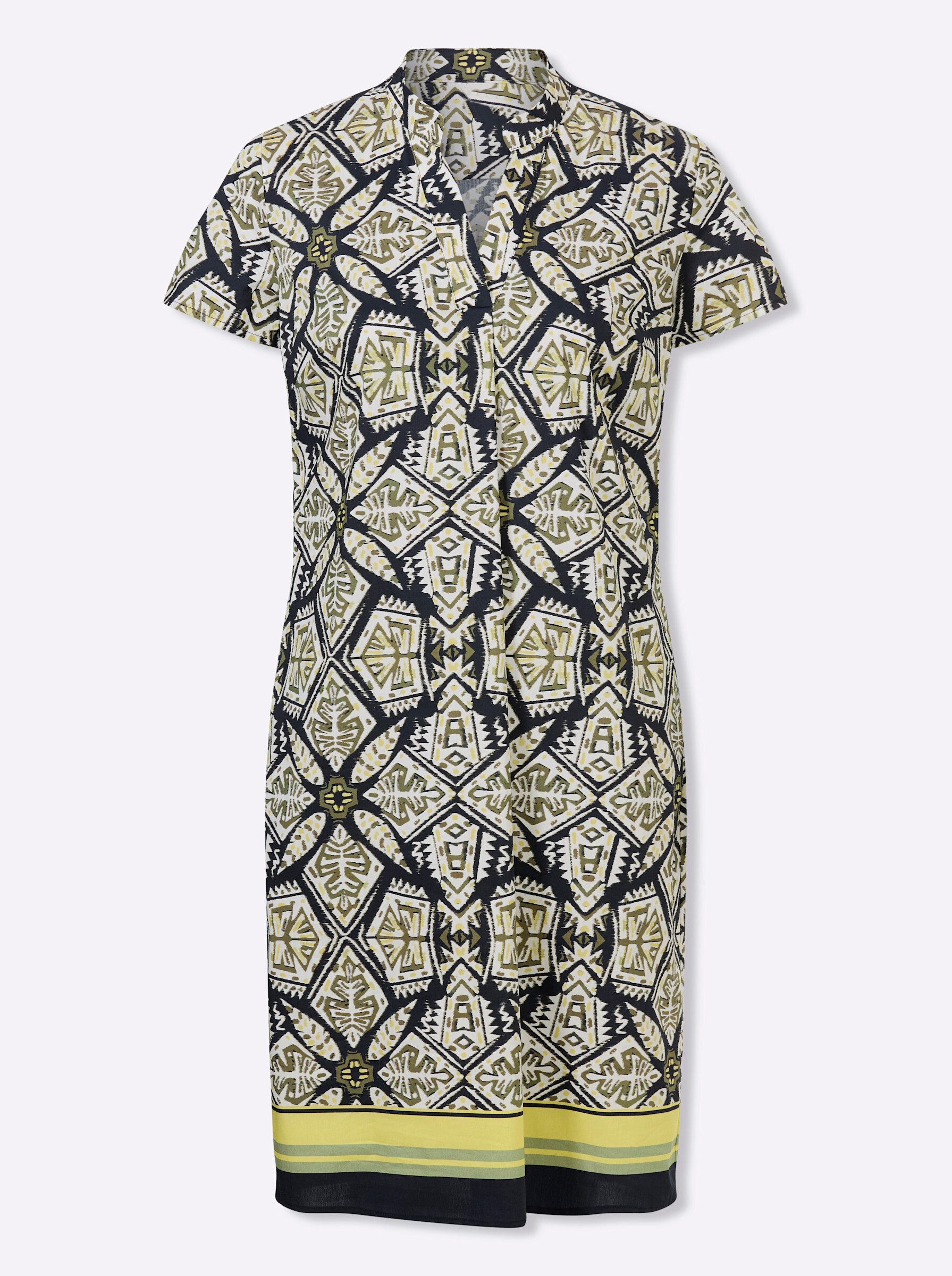 heine Etuikleid Druck-Kleid Kurzarm