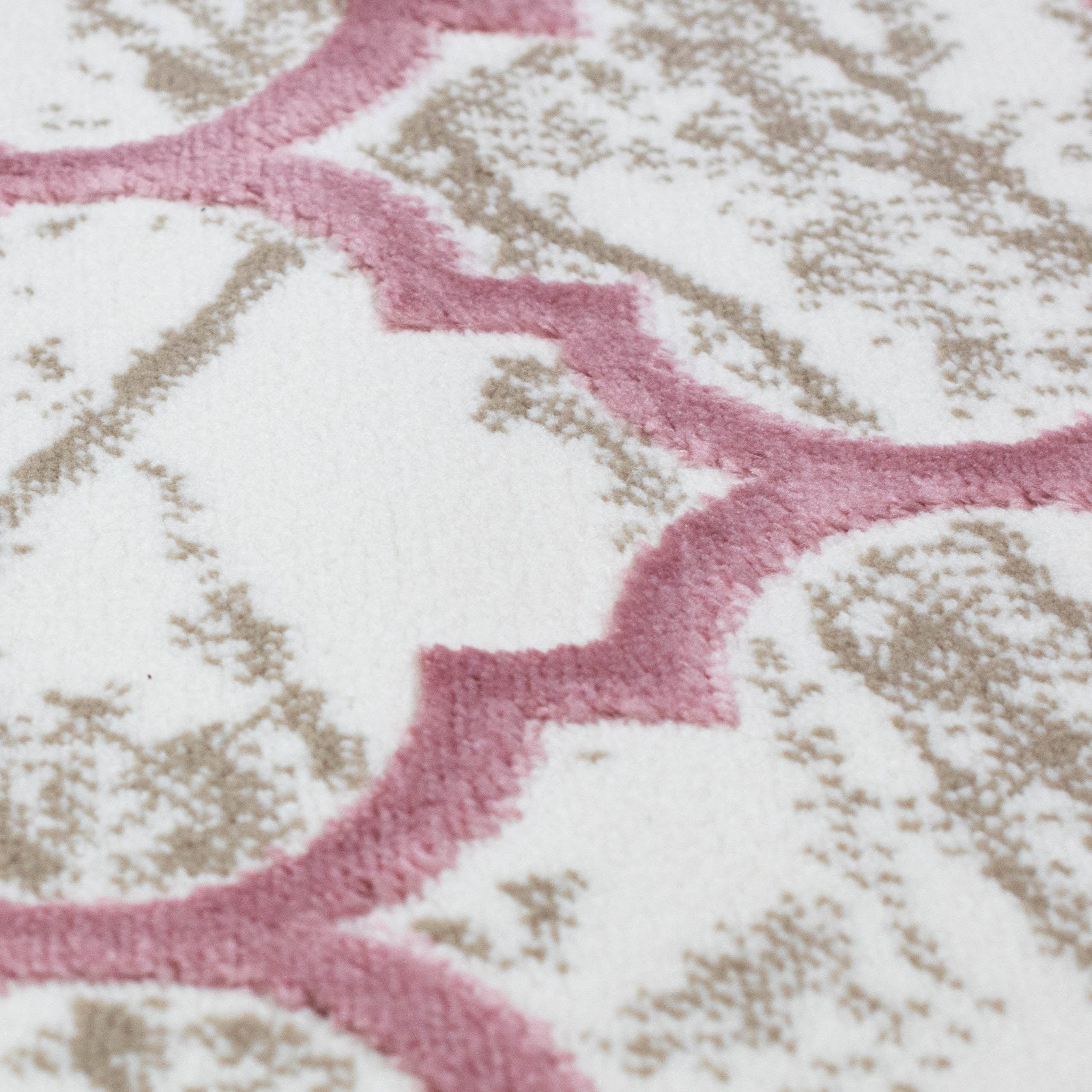 TeppichHome24 Teppich Teppich Marokkanisches Muster in Beige Rosa, rechteckig – Bild 4 von 5