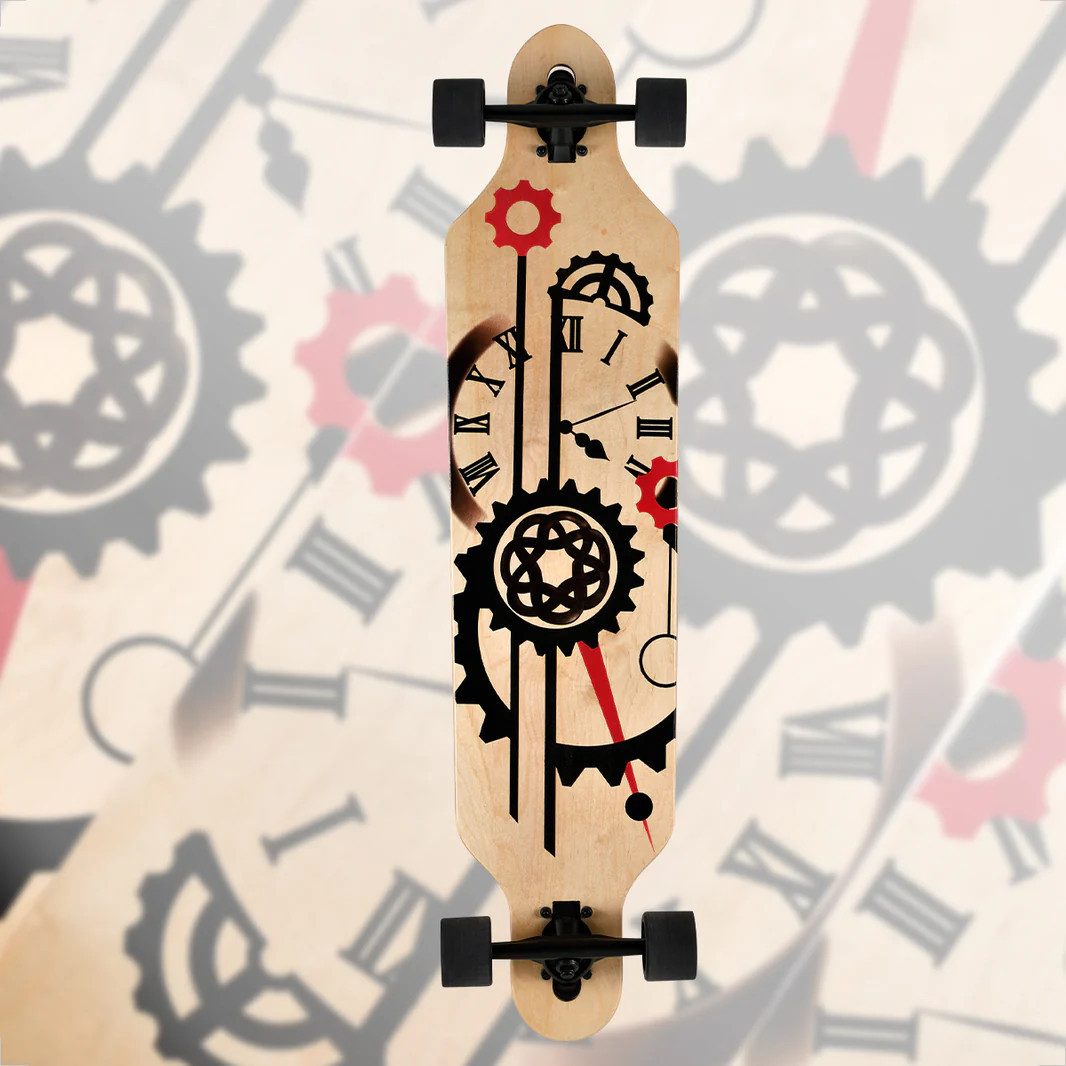 Skateboard 41 Zoll Longboard Skateboard Uhr Design 8-lagiges Ahorndeck