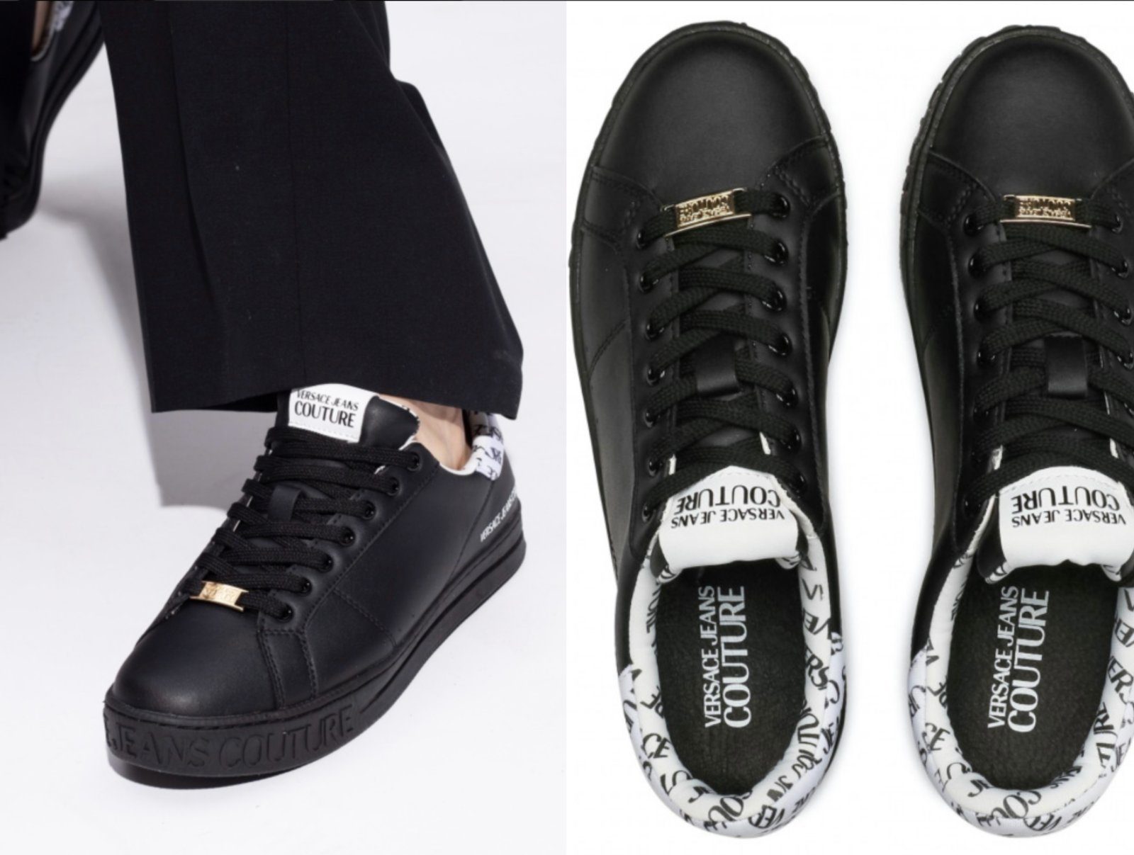 Versace VERSACE JEANS COUTURE Multi Logo Trainers Low-Top Кросівкиs Schuhe Sho Кросівки