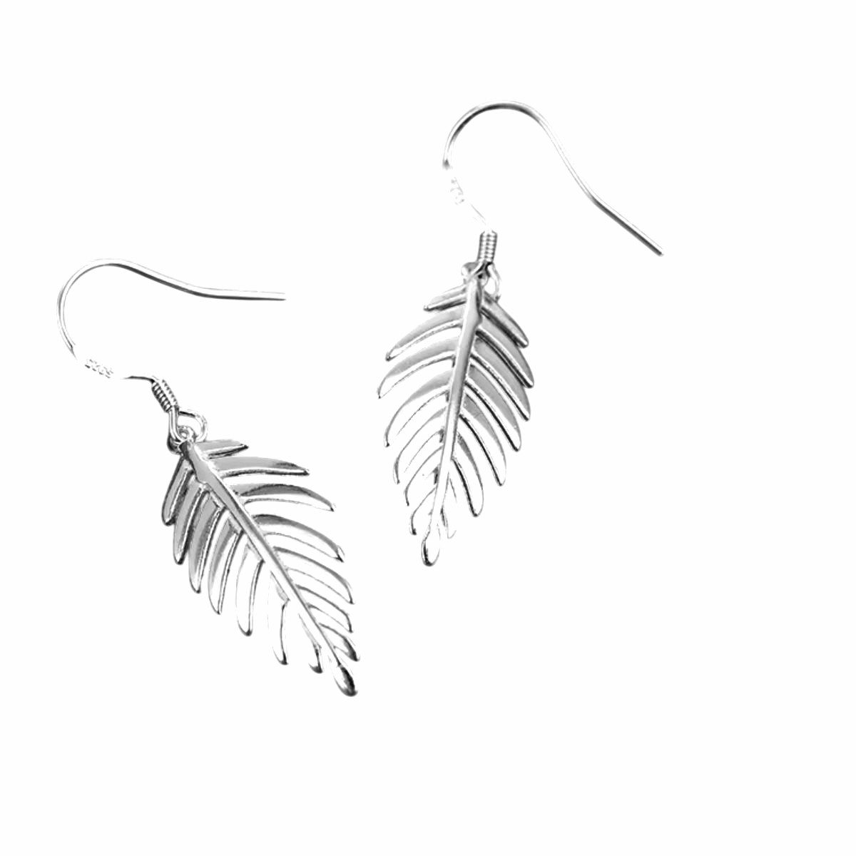ELLAWIL Paar Ohrhaken Ohrringe Ohrschmuck Ohrhaken Blatt Anhänger Blatt-Ohrhänger (GESCHENKIDEE, Sterling Silber 925), inklusive Geschenkschachtel