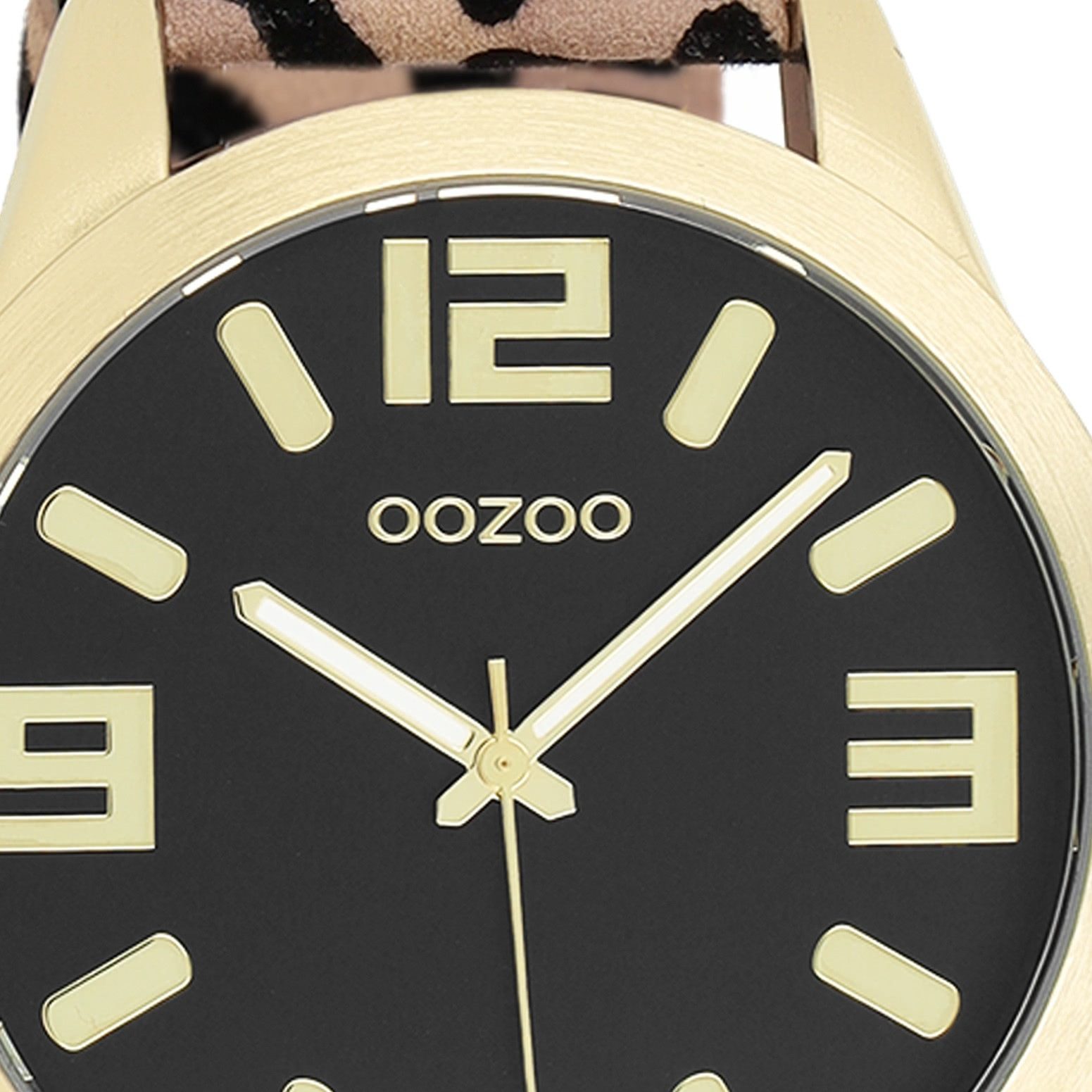 OOZOO Quarzuhr Oozoo Damen Armbanduhr beige schwarz, (Analoguhr), Damenuhr günstig online kaufen