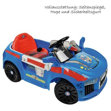 hauck TOYS FOR KIDS Tretfahrzeug E-Cruiser - Paw Patrol - Blau Rot, Elektroauto - Kinderfahrzeug E-Cruiser ab 3 Jahren, bis 30 kg
