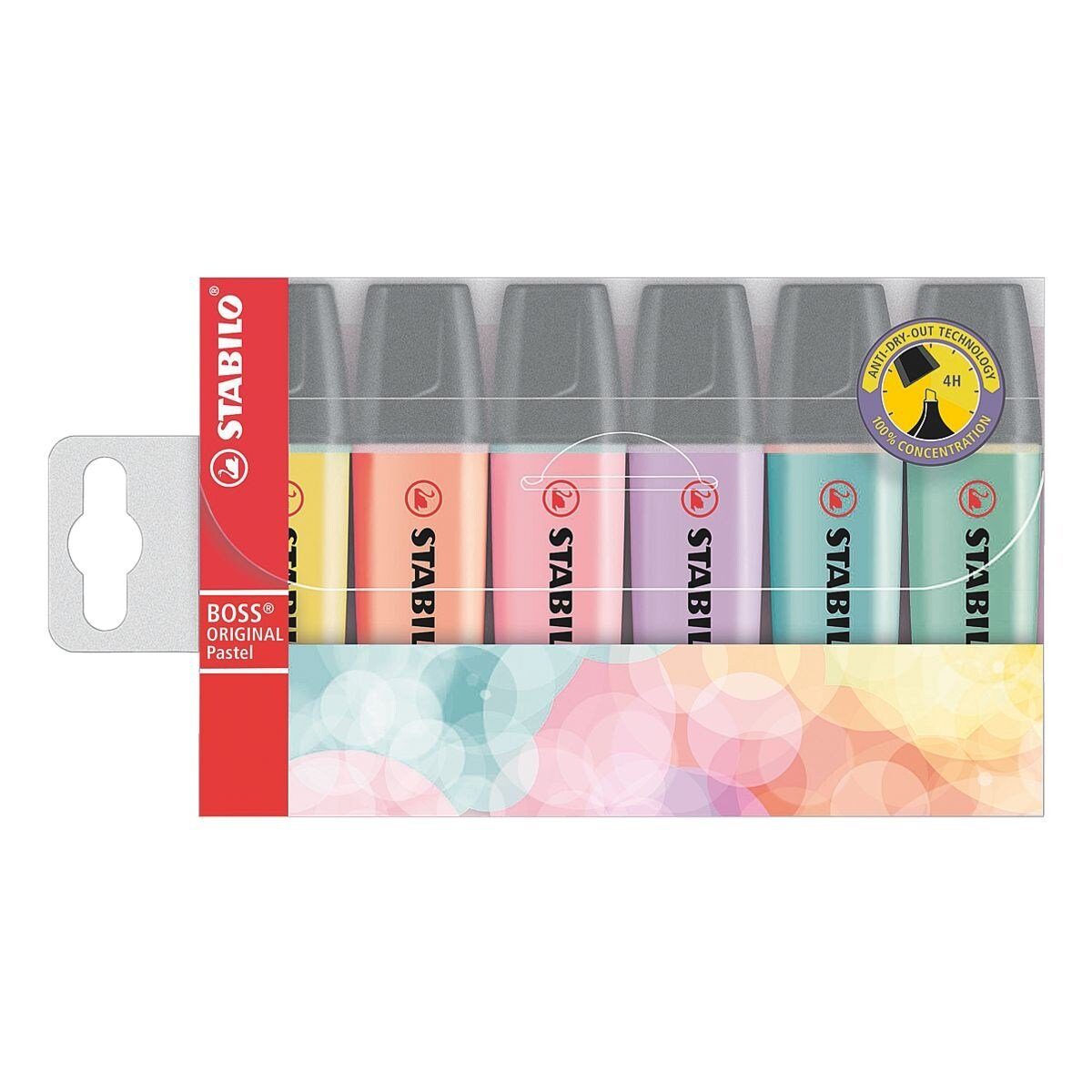 STABILO Marker BOSS® Original Pastell, (6-tlg), Textmarker Pastellfarben