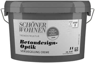 SCHÖNER WOHNEN FARBE Lack TRENDSTRUKTUR Betondesign-Optik Step 2 Versiegelung, 1 Liter, Beton-Look für Wand- und Bodenfliesen